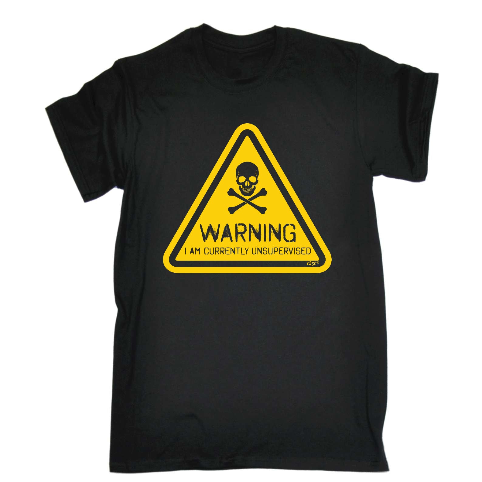 Warning Currently Unsupervised - Mens Funny T-Shirt Tshirts