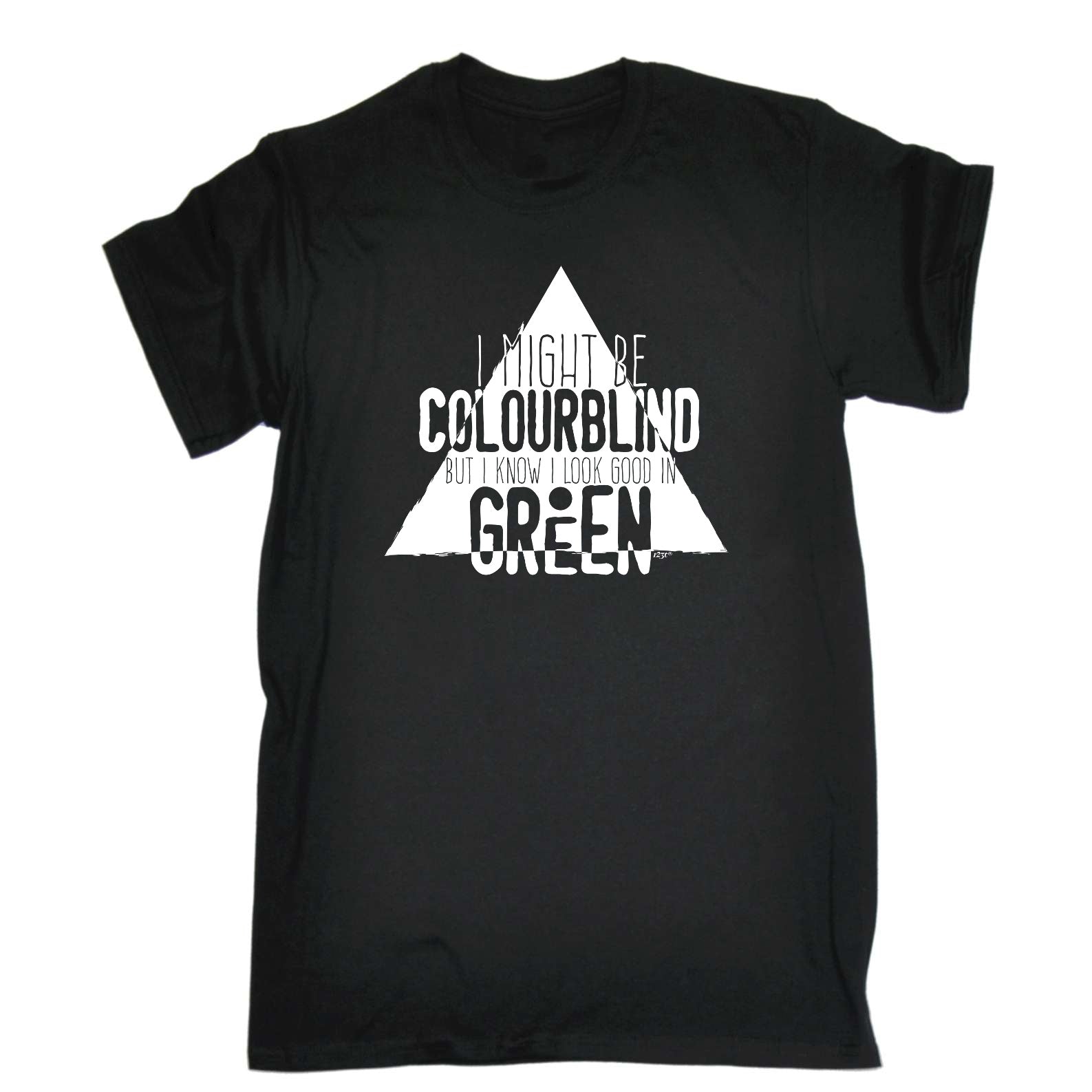 Might Be Colourblind Look Good Age Birthday In Green - Mens Funny T-Shirt Tshirts