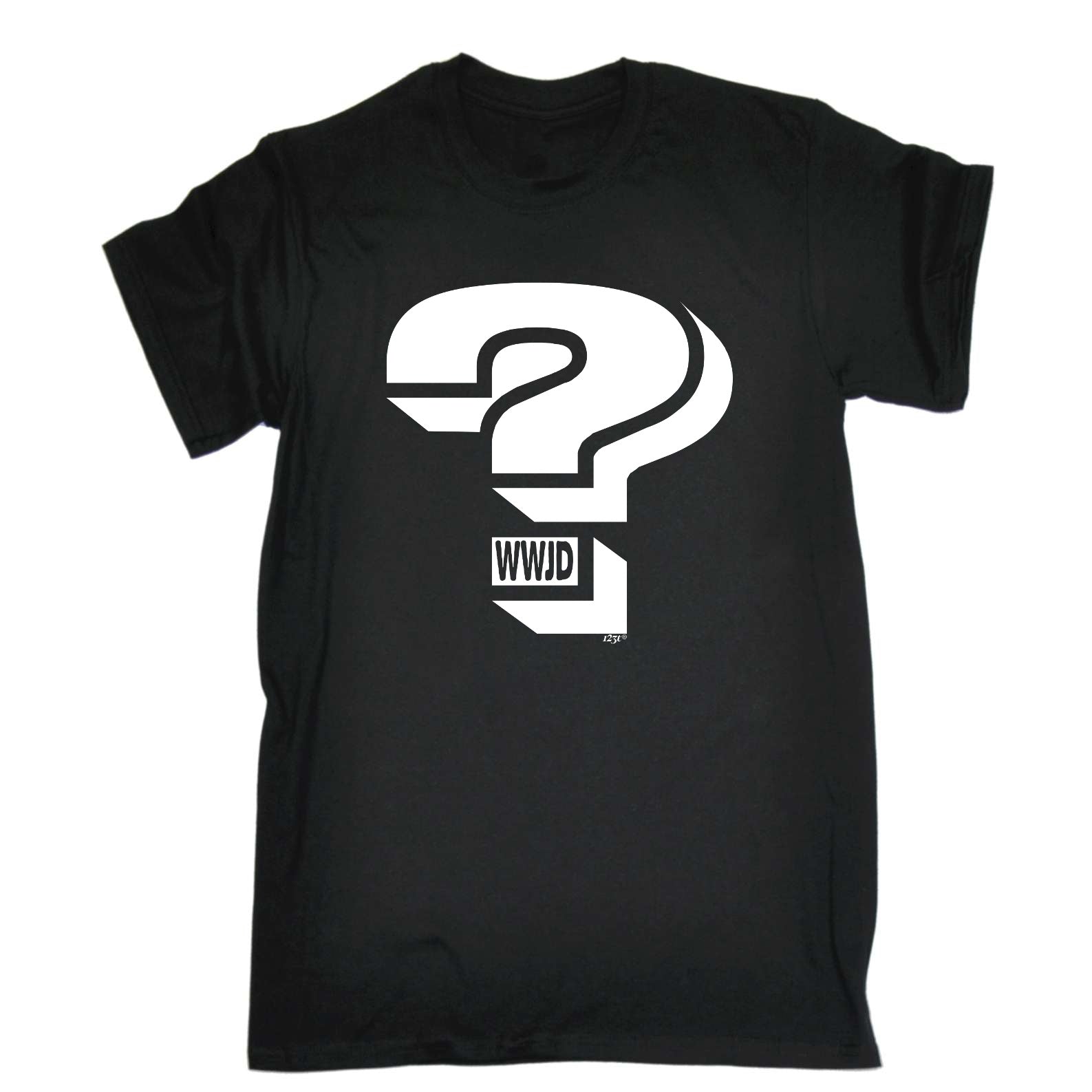 What Would Jesus Do Question Mark - Mens Funny T-Shirt Tshirts