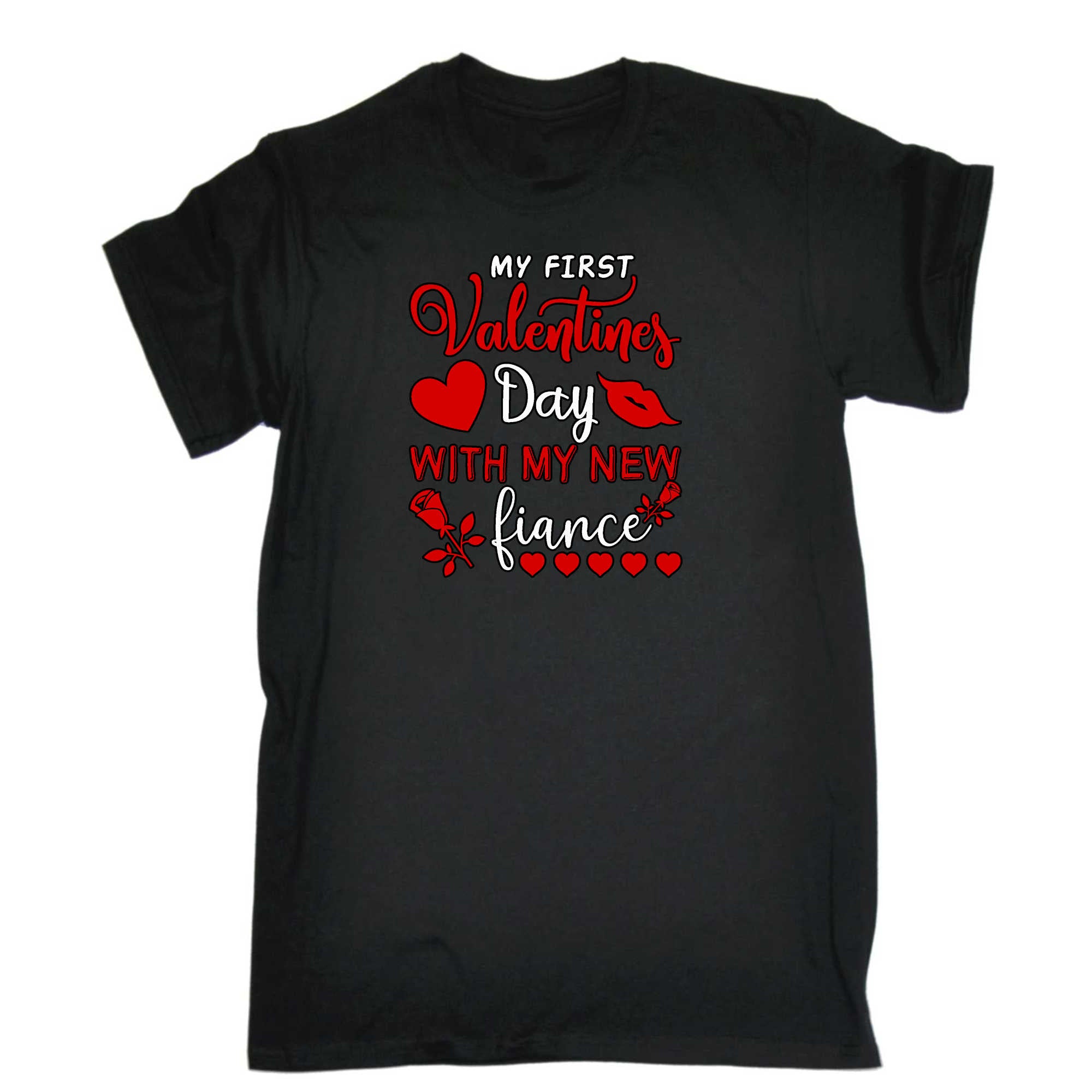 My First Valentines Day With My New Fiance Husband - Mens 123t Funny T-Shirt Tshirts