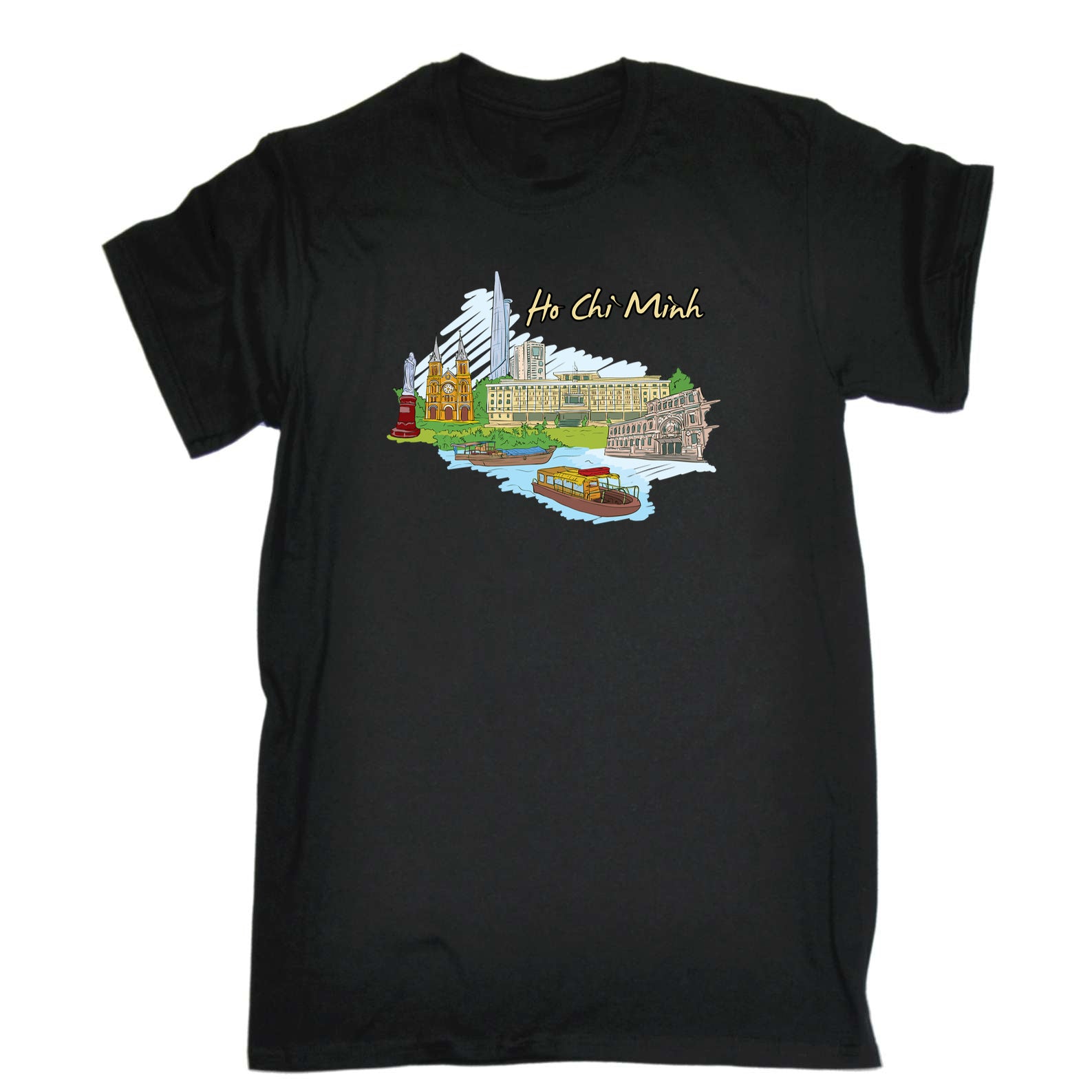 Ho Chi Minh North Vietnam Country Flag Destination - Mens 123t Funny T-Shirt Tshirts