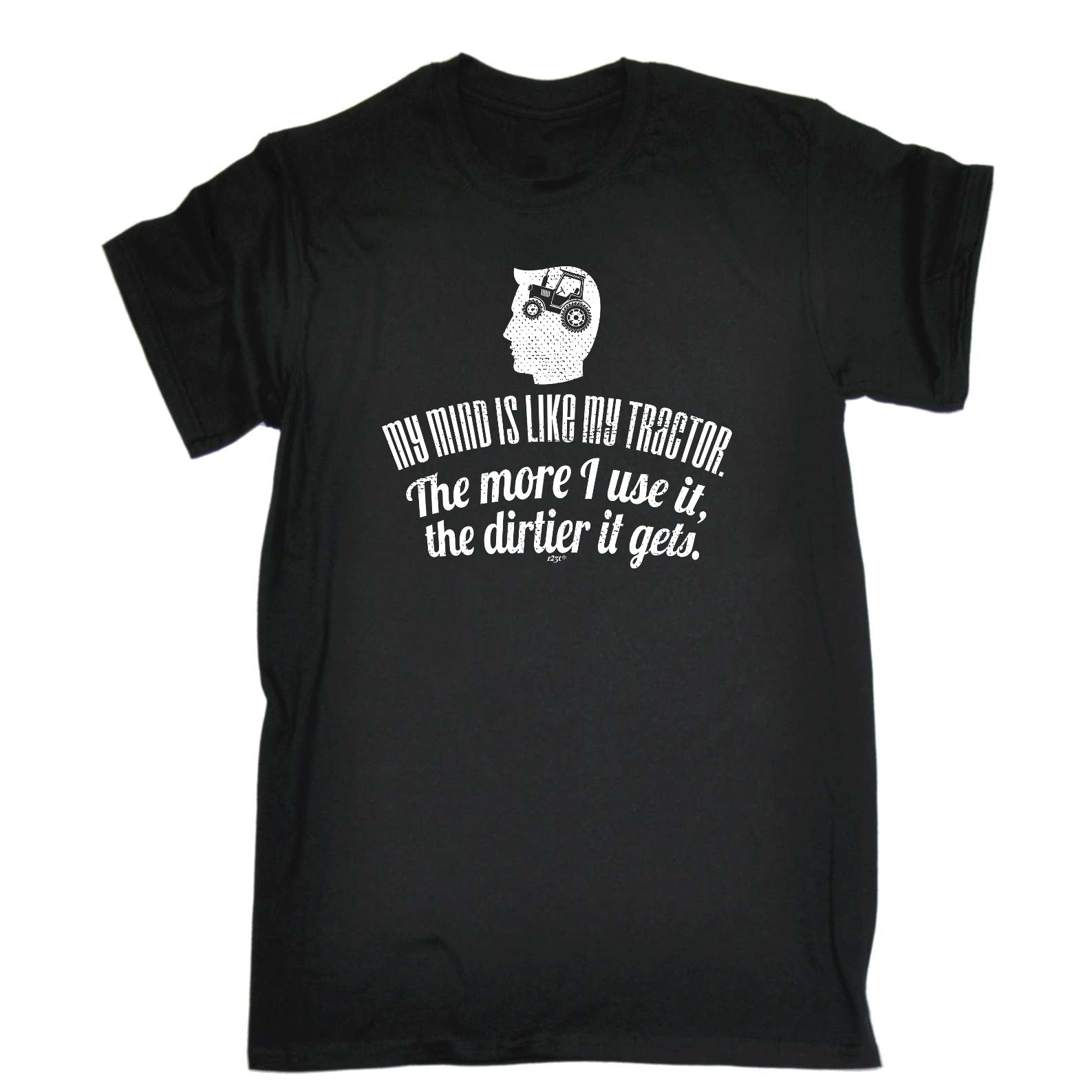 My Mind Is Like My Tractor Dirtier It Gets - Mens Funny T-Shirt Tshirts