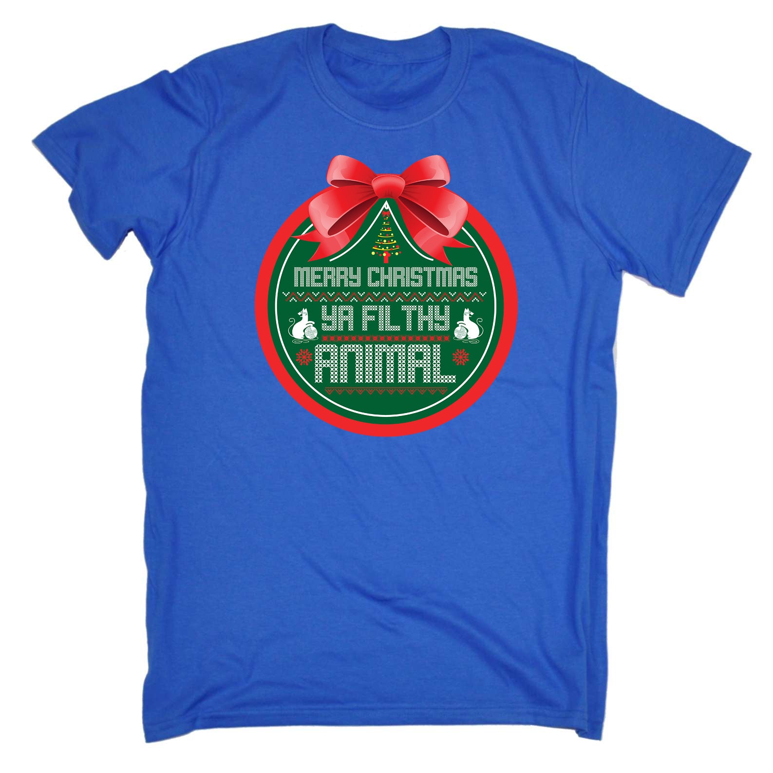 Merry Christmas Ya Filthy Animal Bauble - Mens Funny T-Shirt Tshirts