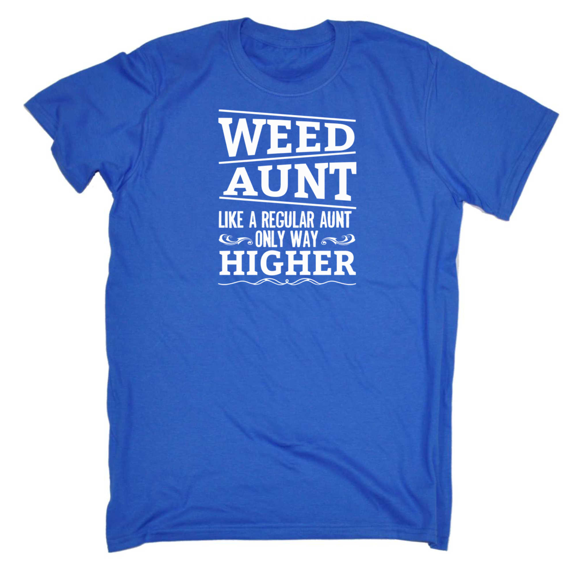 Weed Aunt Like A Regular Aunt Only Way Auntie - Mens 123t Funny T-Shirt Tshirts