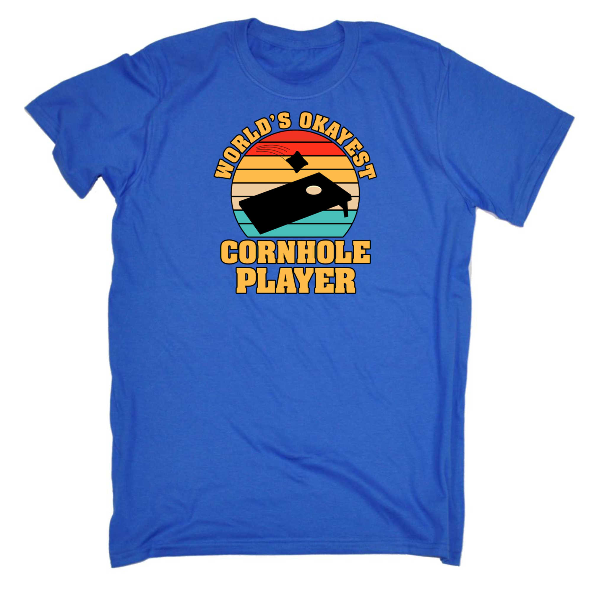 Worlds Okayest Cornhole Player - Mens 123t Funny T-Shirt Tshirts