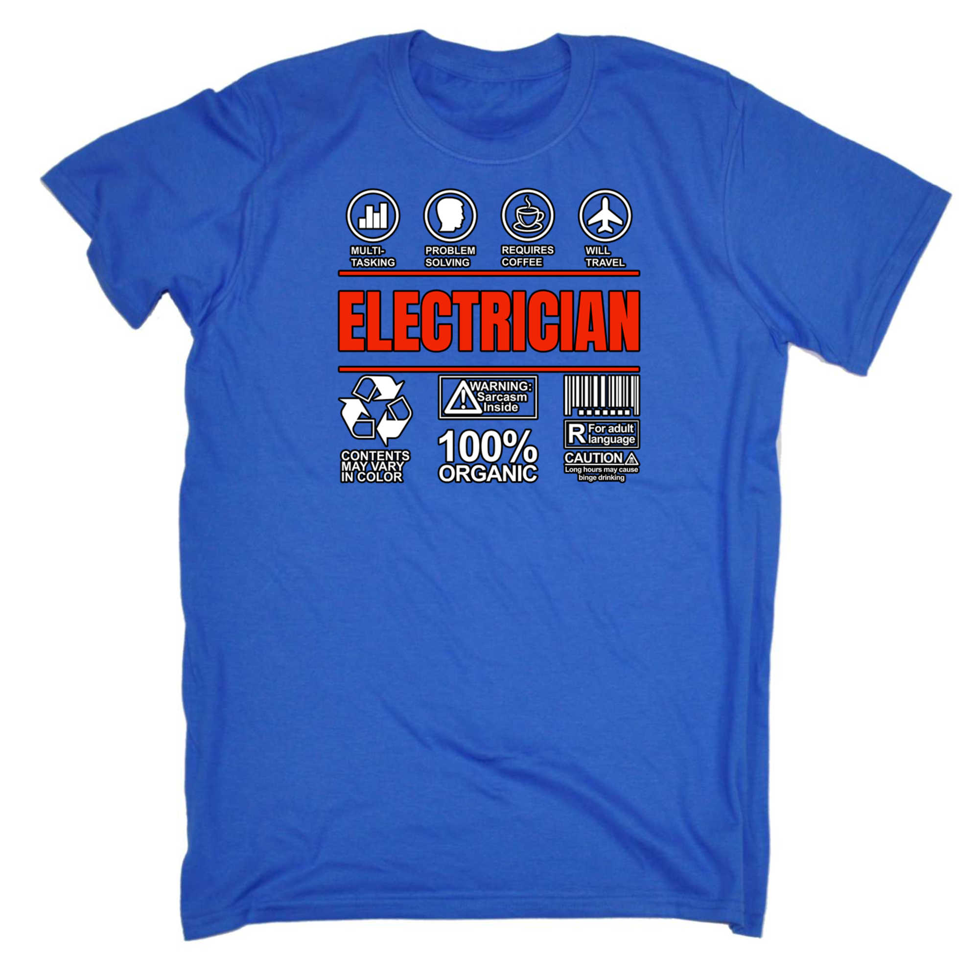 Electrician Sarcastic Humour - Mens 123t Funny T-Shirt Tshirts
