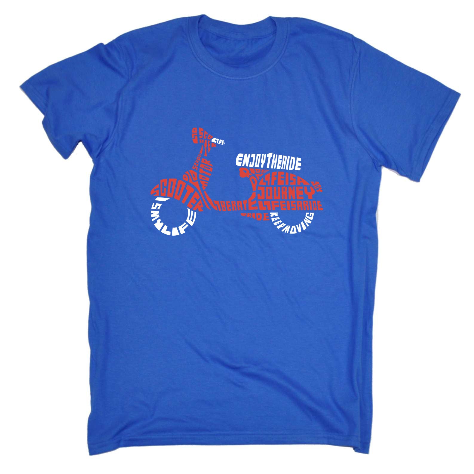 Scoter Calligram Scoters - Mens Funny T-Shirt Tshirts