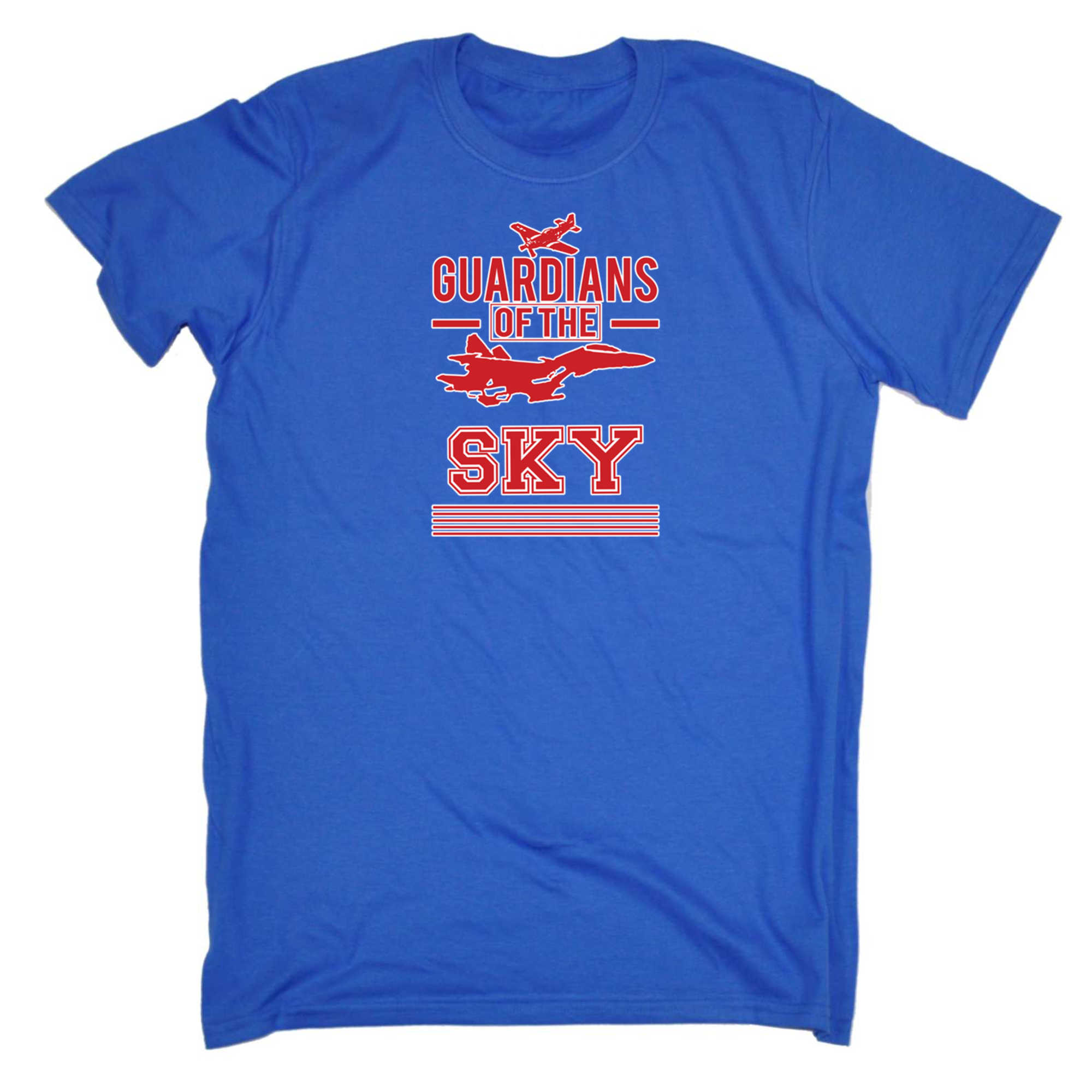 Guardians Of The Sky Jet Plane - Mens 123t Funny T-Shirt Tshirts