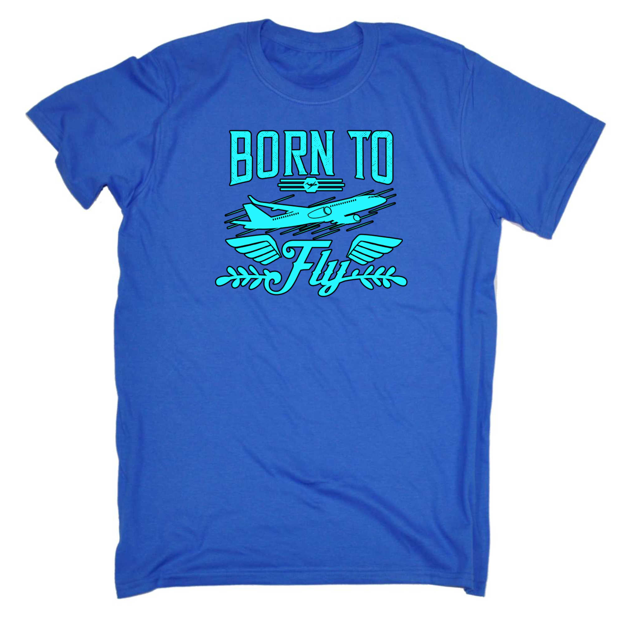 Born To Fly Aviation Plane Pilot - Mens 123t Funny T-Shirt Tshirts