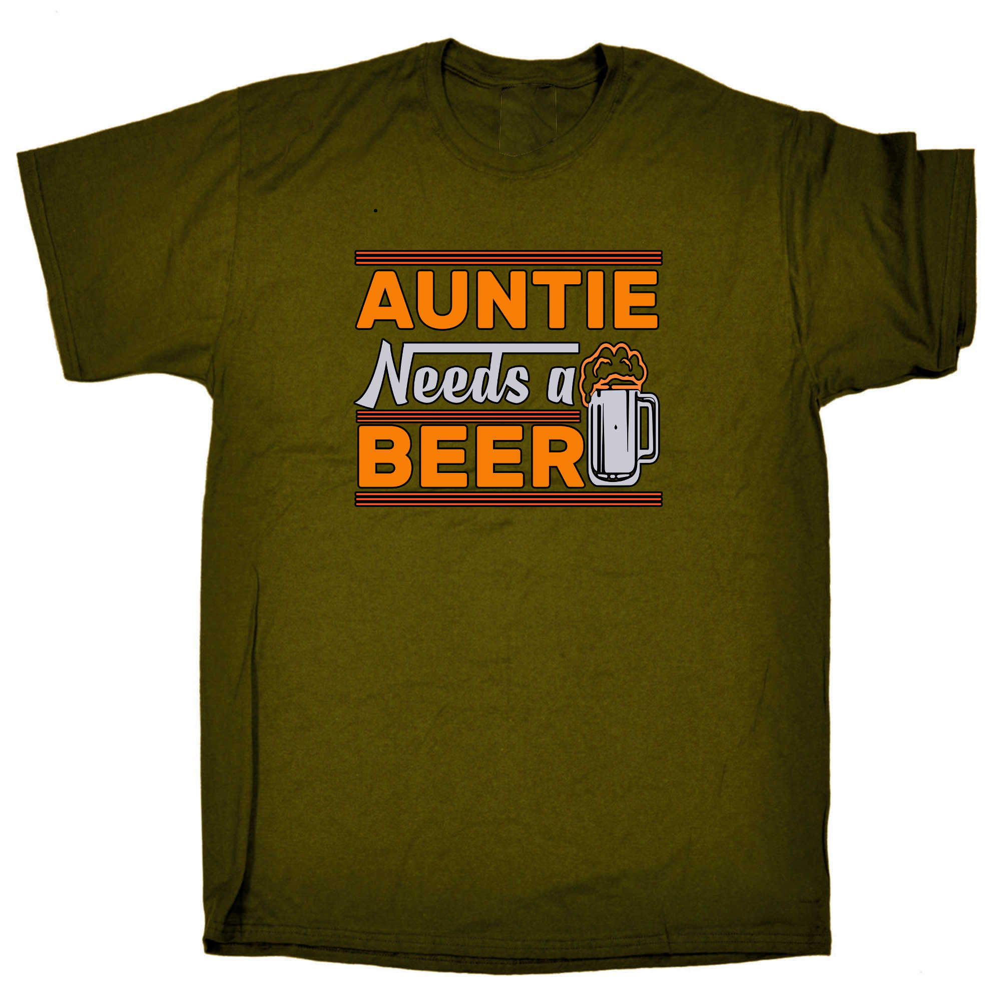 Auntie Needs A Beer - Mens 123t Funny T-Shirt Tshirts