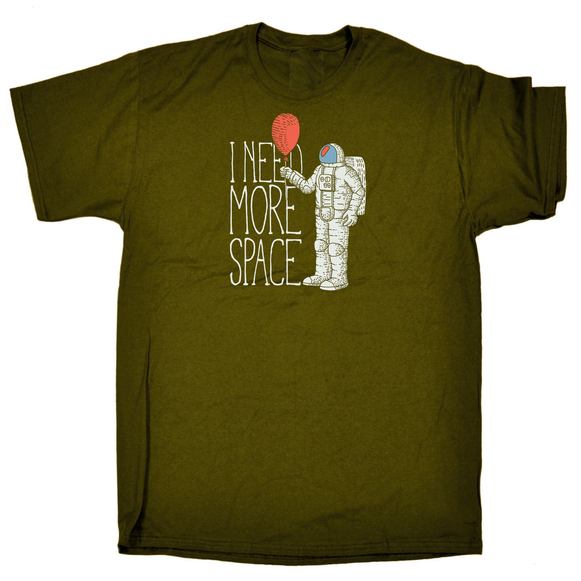 Astronaut I Need More Space Balloon - Mens Funny T-Shirt Tshirts