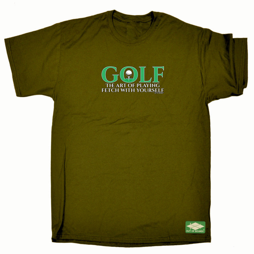 Oob Golf The Art Of Playing Fetch - Mens Funny T-Shirt Tshirts