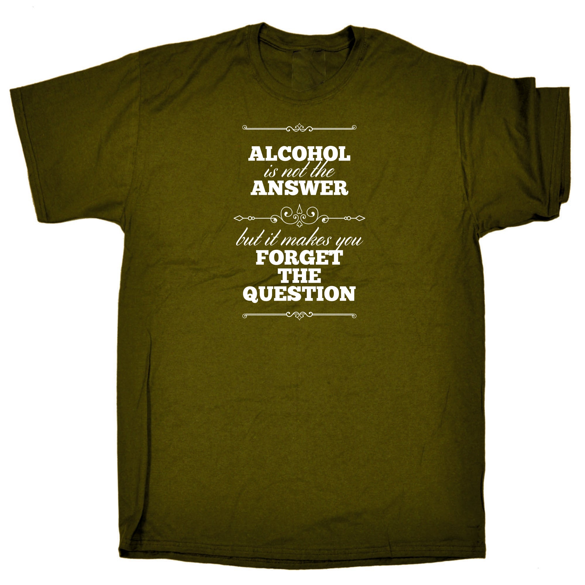 Alcoholis The Answer Forget The Question V2 - Mens Funny T-Shirt Tshirts