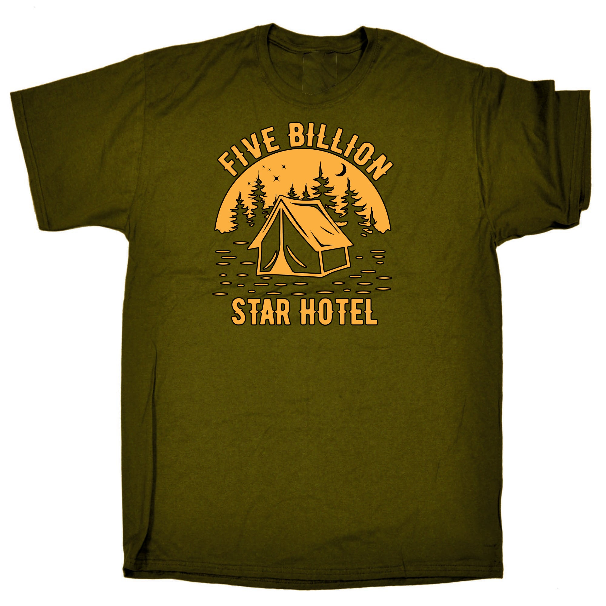 Five Billion Star Hotel Camping Tent - Mens Funny T-Shirt Tshirts