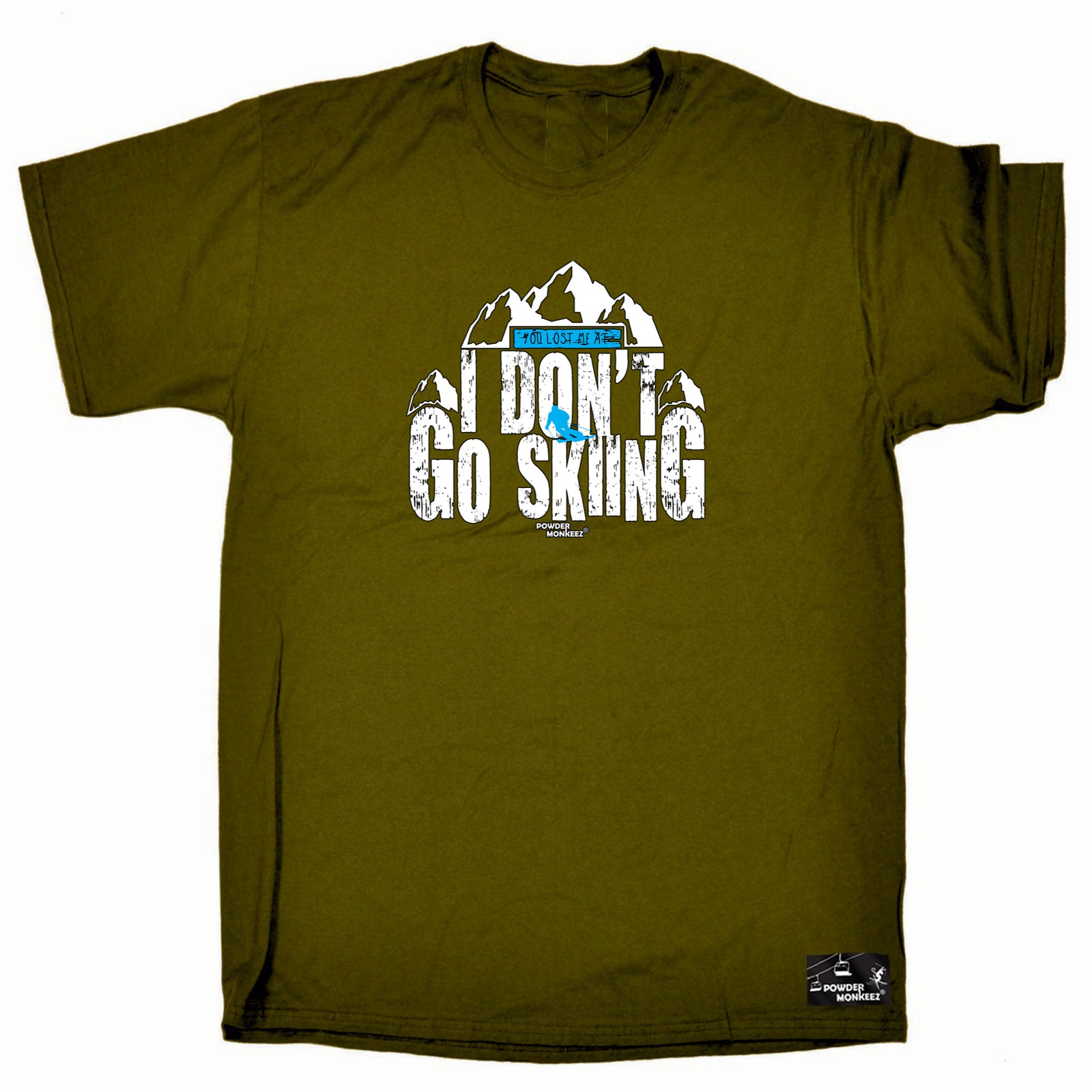 Pm You Lost Me At I Dont Go Skiing - Mens Funny T-Shirt Tshirts