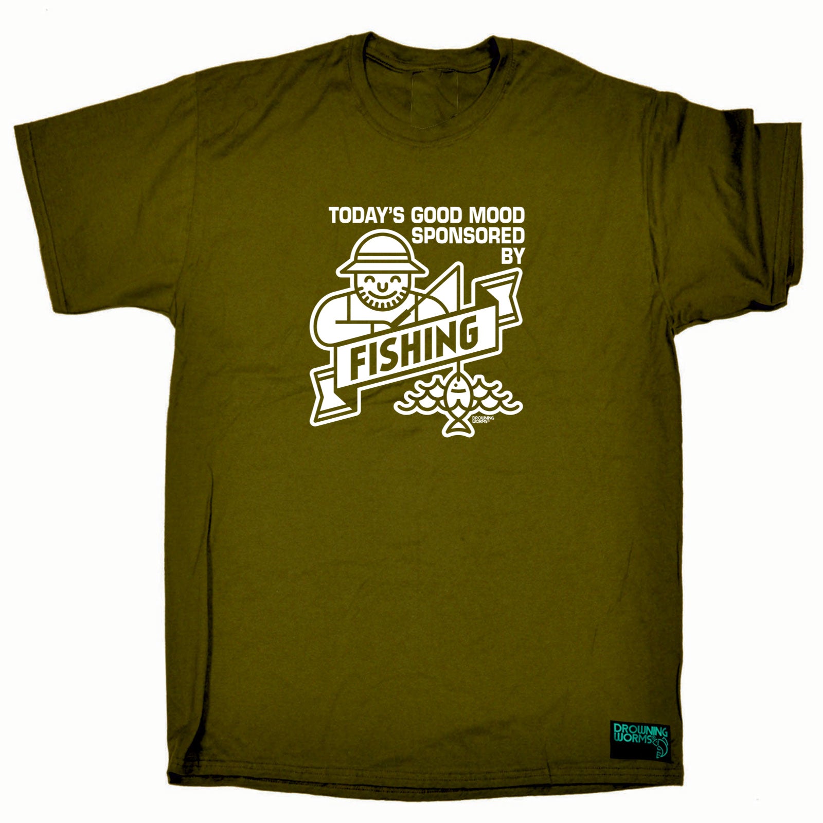 Dw Todays Good Mood Sponsered By Fishing - Mens Funny T-Shirt Tshirts