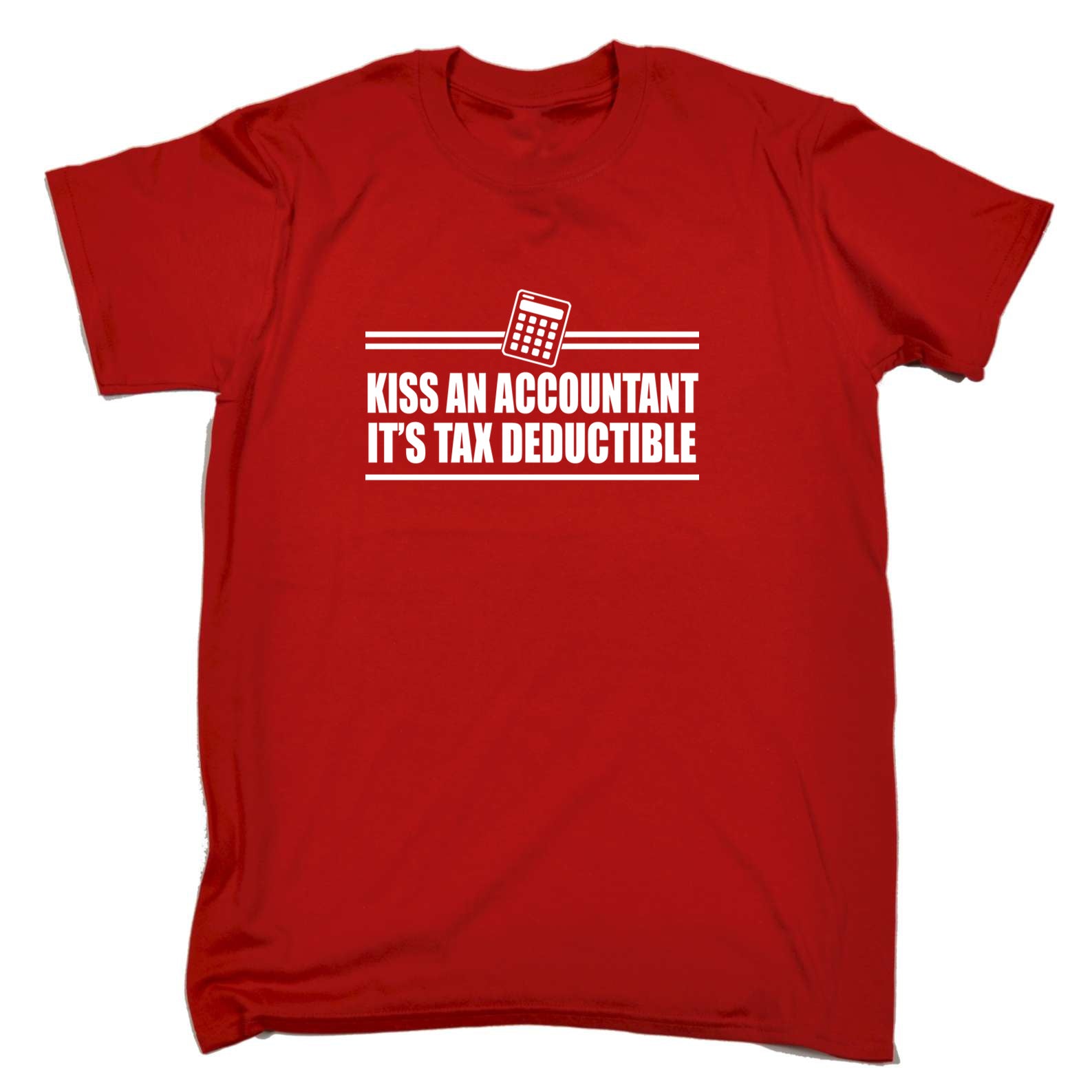 Kiss An Accountant Tax Deductible - Mens 123t Funny T-Shirt Tshirts