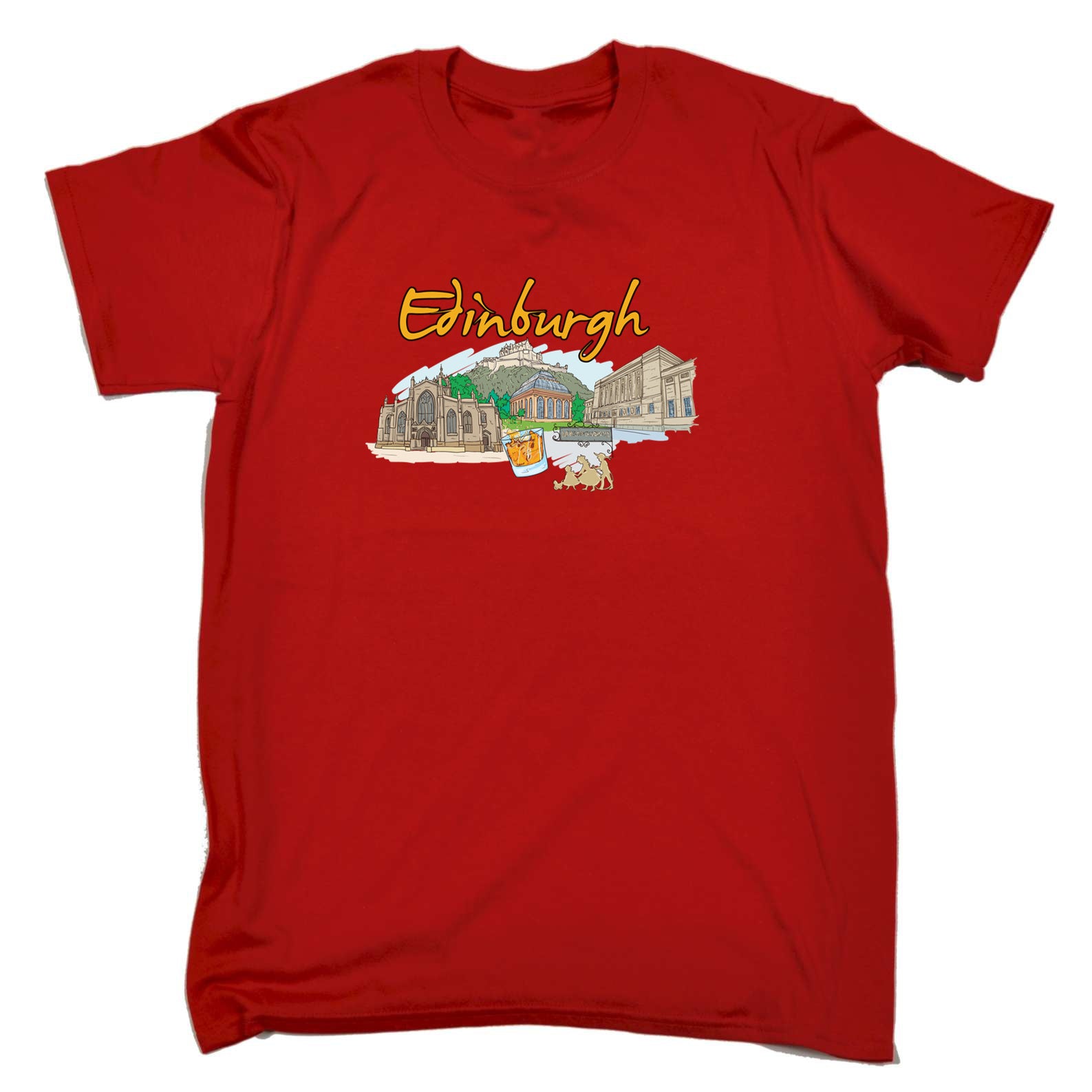 Edinburgh Scotland Country Flag Destination - Mens 123t Funny T-Shirt Tshirts