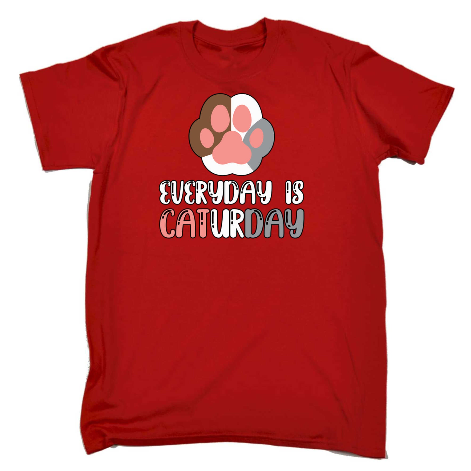 Everyday Is Caturday Cat Cats - Mens 123t Funny T-Shirt Tshirts