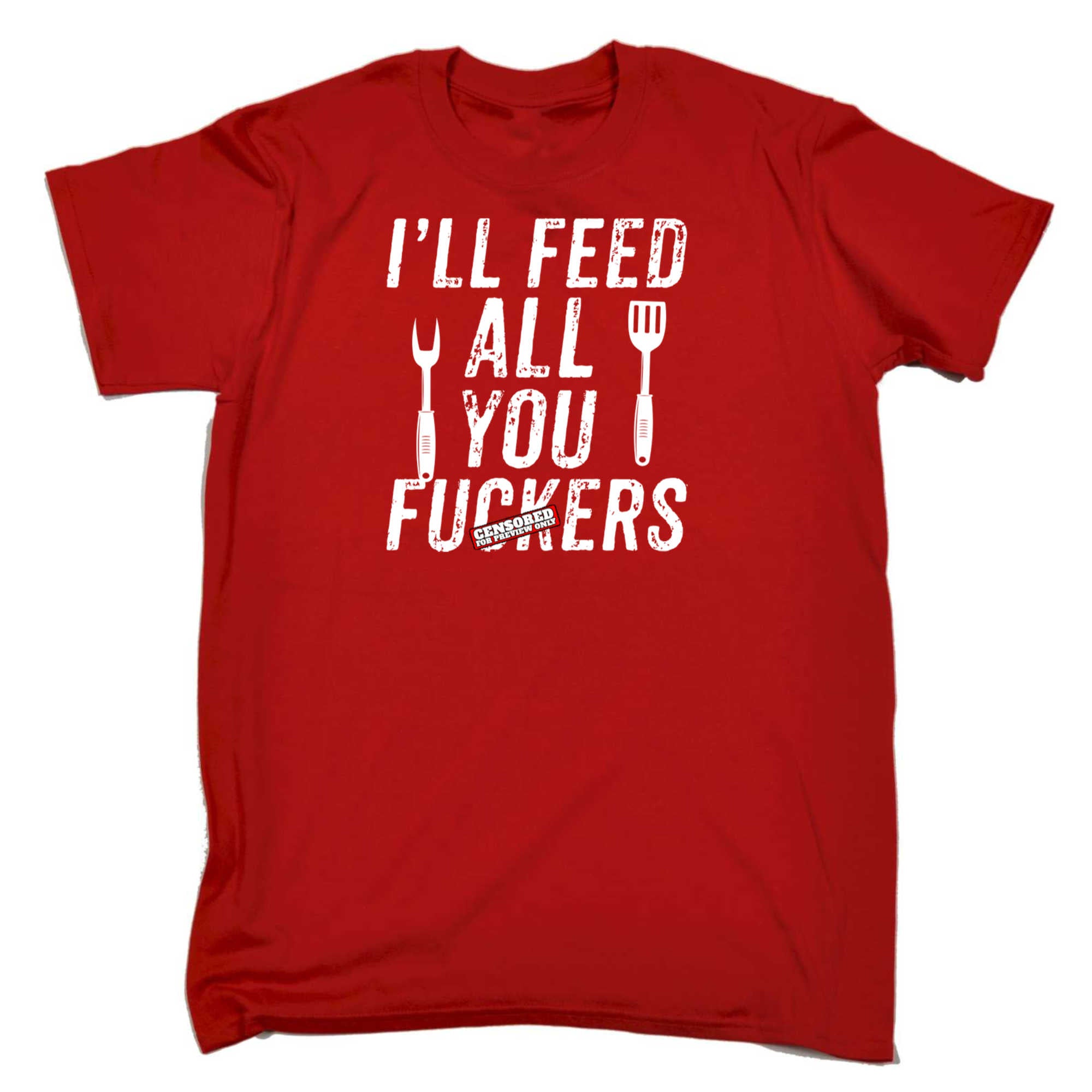 Bbq Dad Joke Ill Feed All You Barbecue Cookout Chef - Mens 123t Funny T-Shirt Tshirts