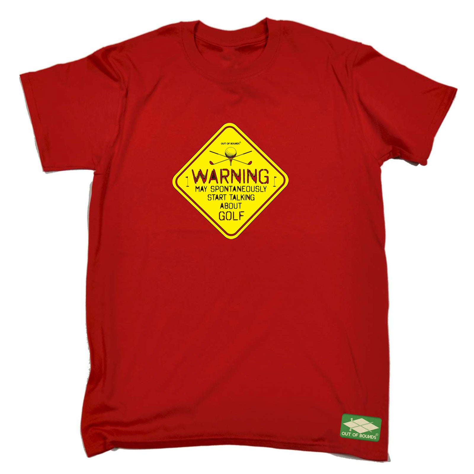 Oob Warning May Spontaneously Start Talking About Golf - Mens Funny T-Shirt Tshirts