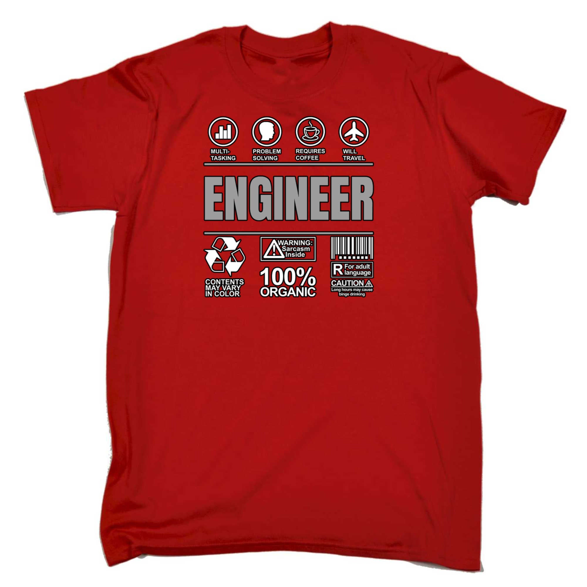 Engineer Sarcastic Humour - Mens 123t Funny T-Shirt Tshirts