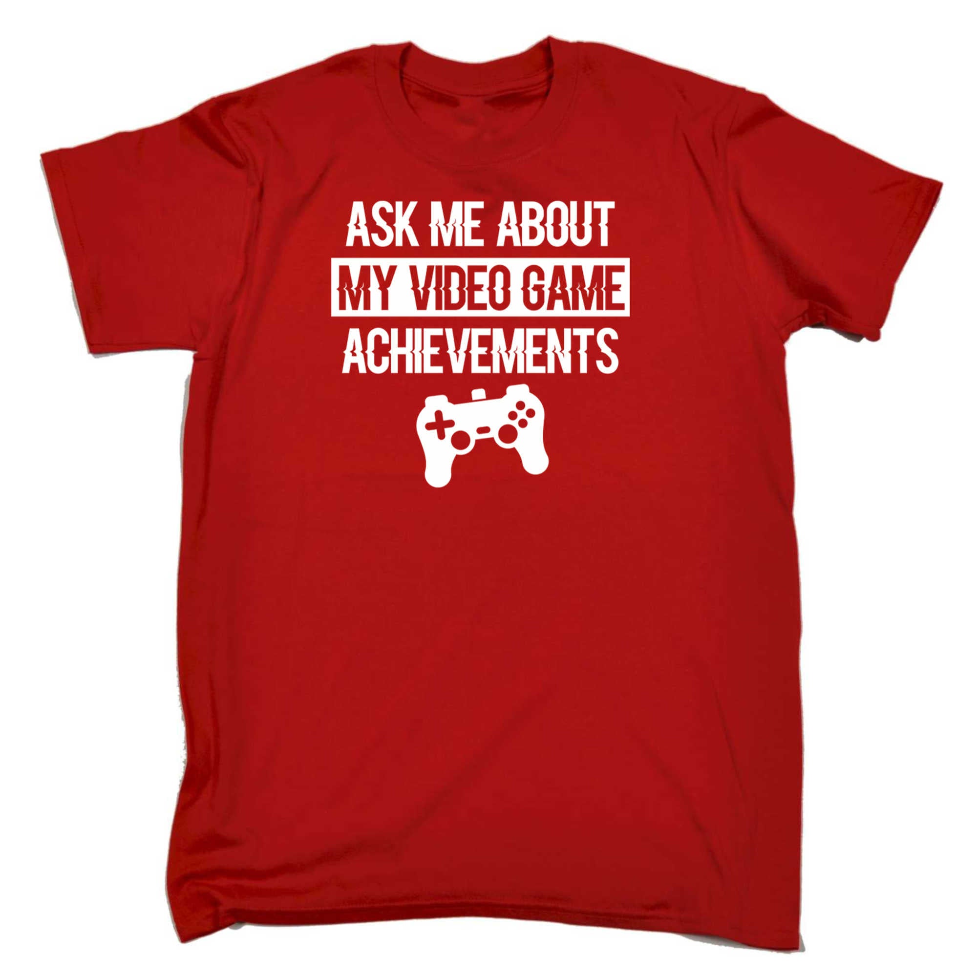Gamer Ask Me About My Video Game Achievements - Mens 123t Funny T-Shirt Tshirts