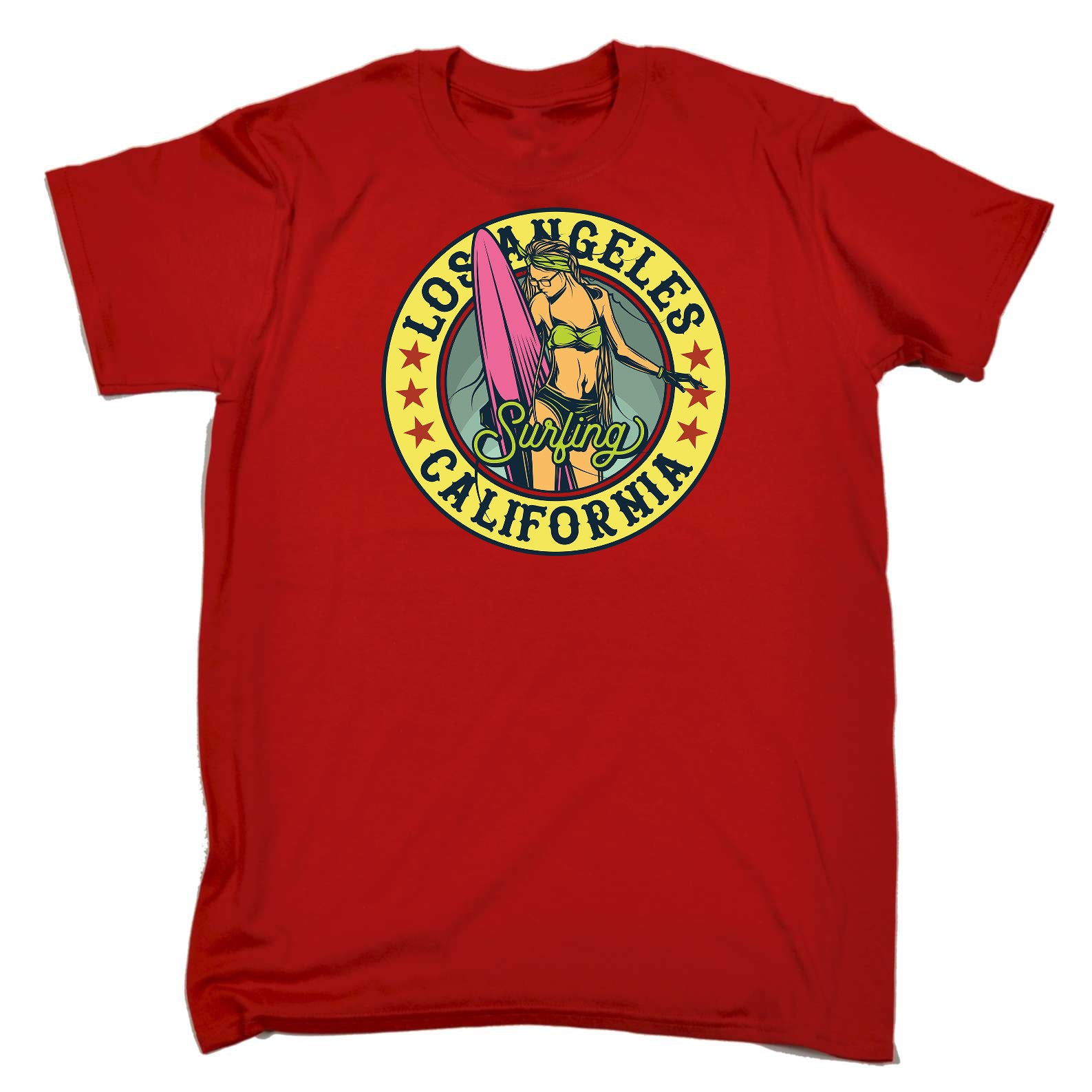 Los Angeles California Surfing Surf - Mens Funny T-Shirt Tshirts
