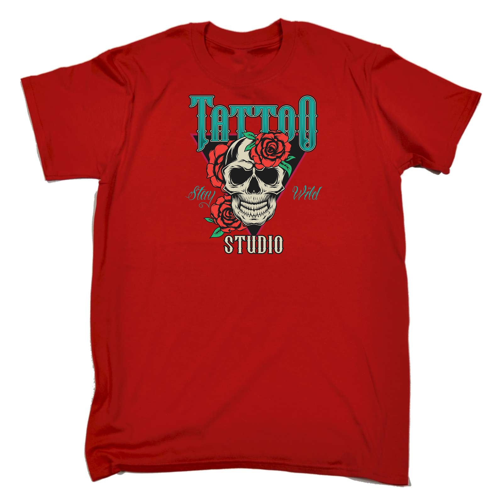 Tattoo Studio Stay Wild - Mens Funny T-Shirt Tshirts