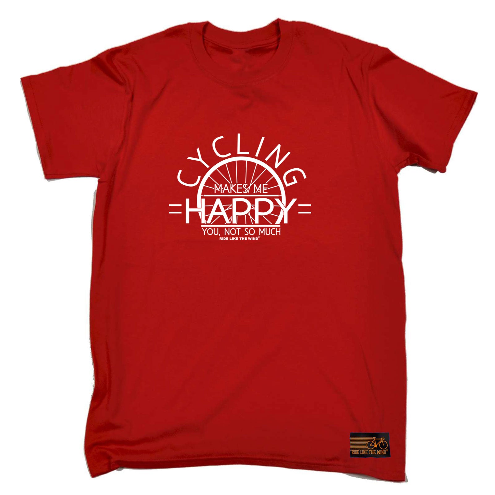 Rltw Cycling Makes Me Happy - Mens Funny T-Shirt Tshirts