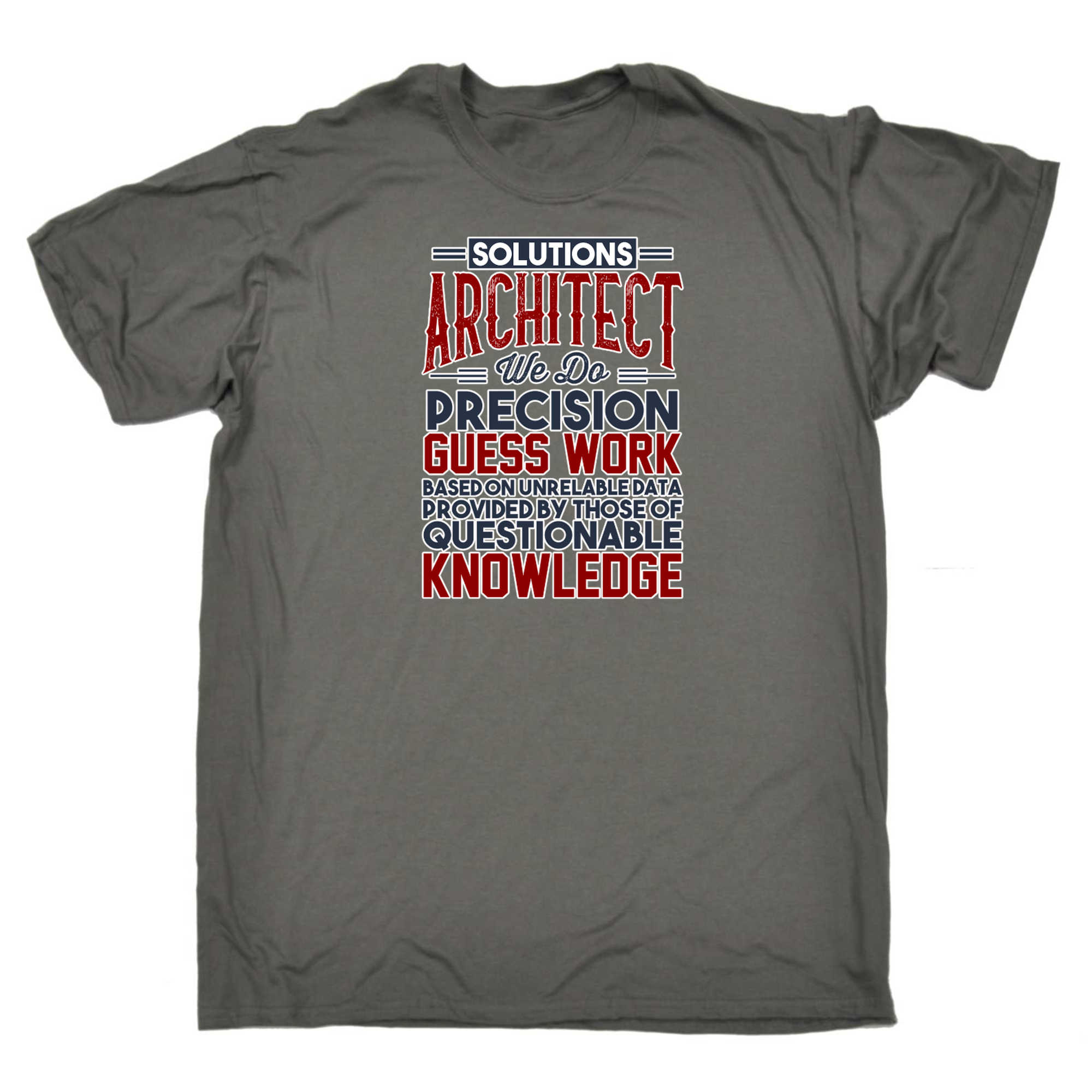 Solutions Architect We Do Precision Guess Work - Mens 123t Funny T-Shirt Tshirts