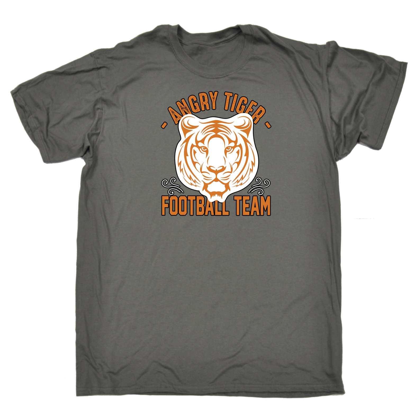 Angry Tiger Football Team - Mens 123t Funny T-Shirt Tshirts