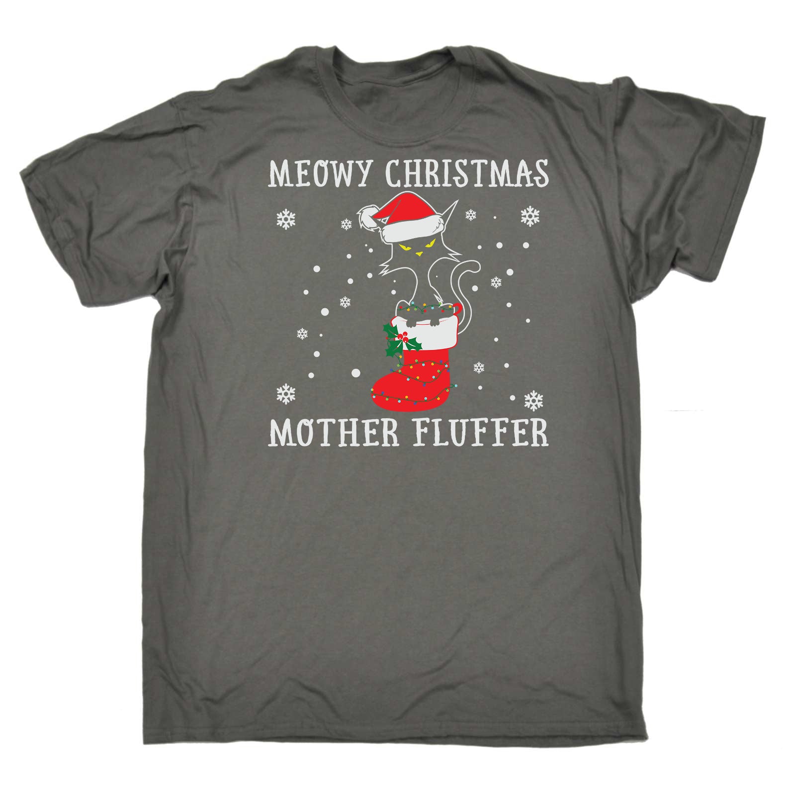 Cat Meowy Christmas Mother Fluffers Cats - Mens Funny T-Shirt Tshirts