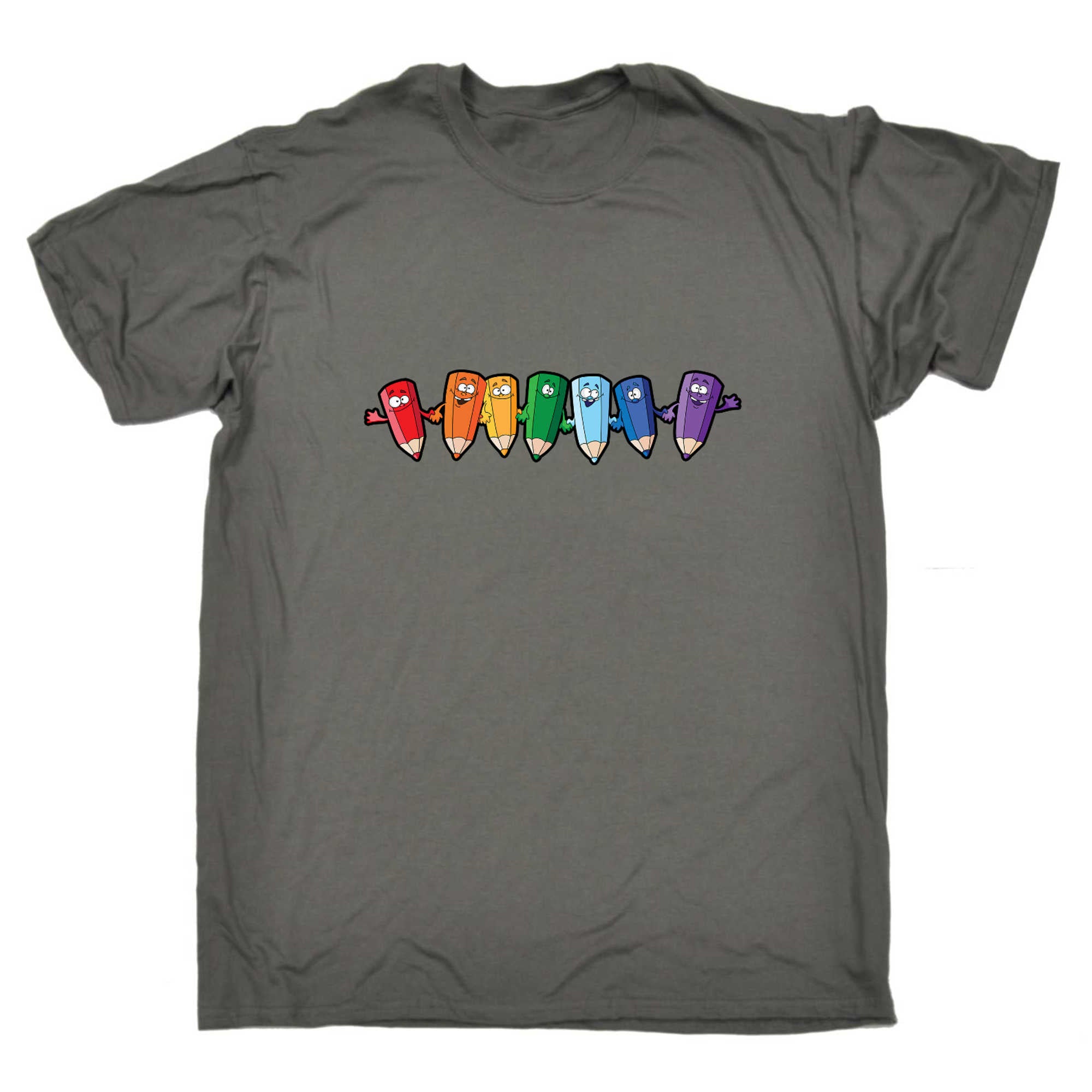 Pencils World Book Day School Teacher - Mens 123t Funny T-Shirt Tshirts