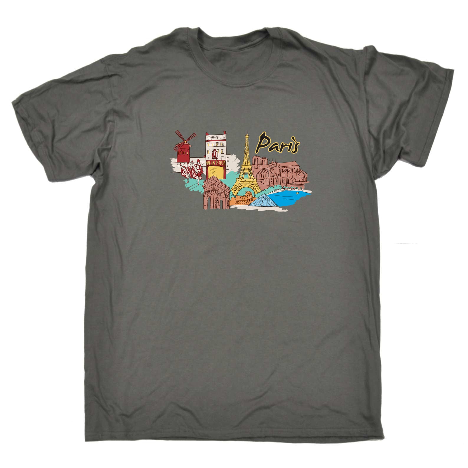 Paris France Country Flag Destination - Mens 123t Funny T-Shirt Tshirts