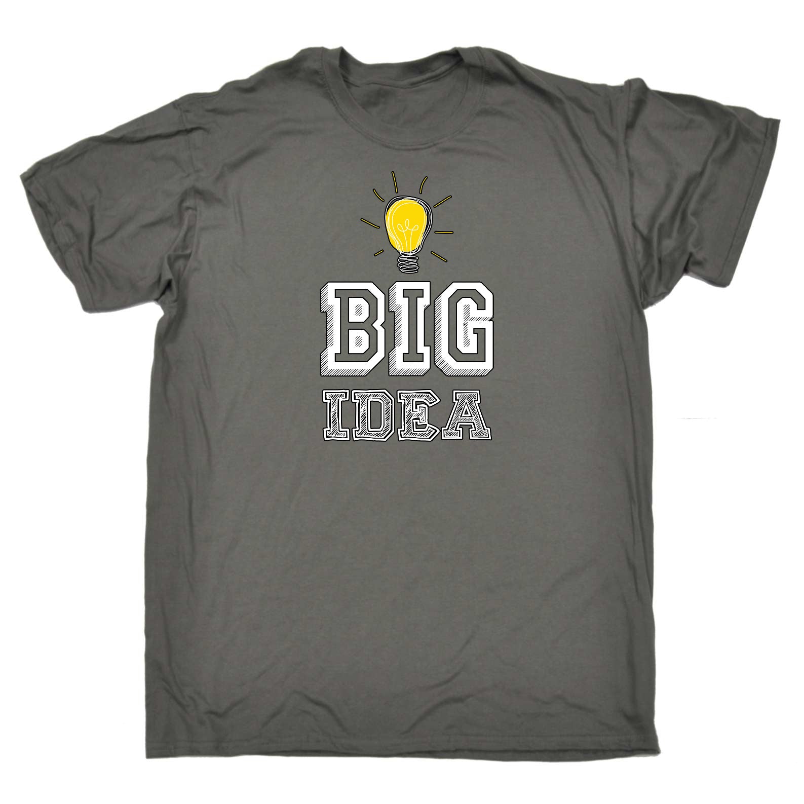 Big Idea Light Bulb Globe - Mens Funny T-Shirt Tshirts