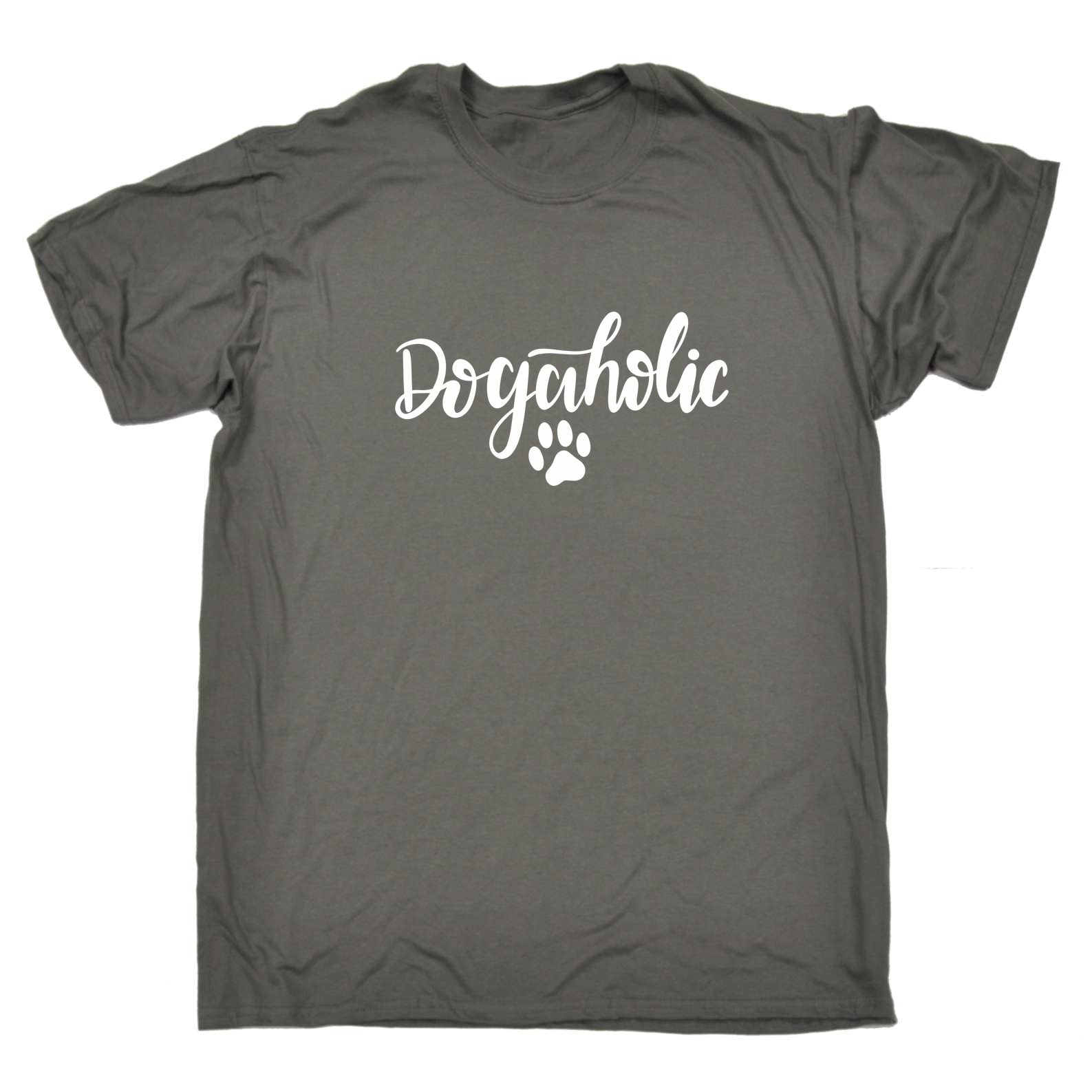 Dogaholic Dog Dogs Paw Print - Mens 123t Funny T-Shirt Tshirts