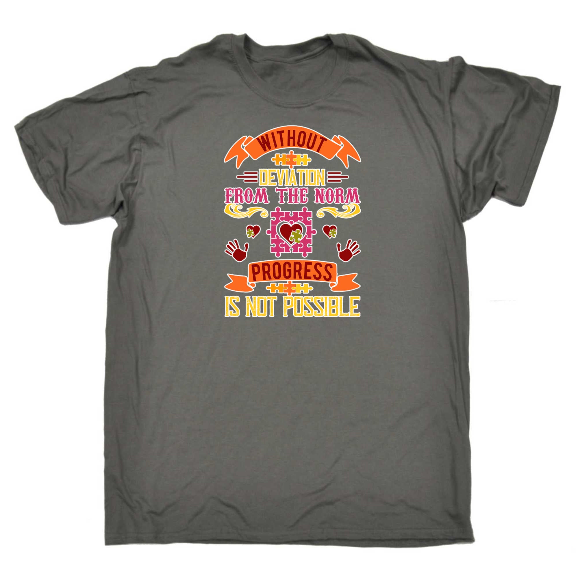 Without Deviation From The Norm Autism - Mens 123t Funny T-Shirt Tshirts