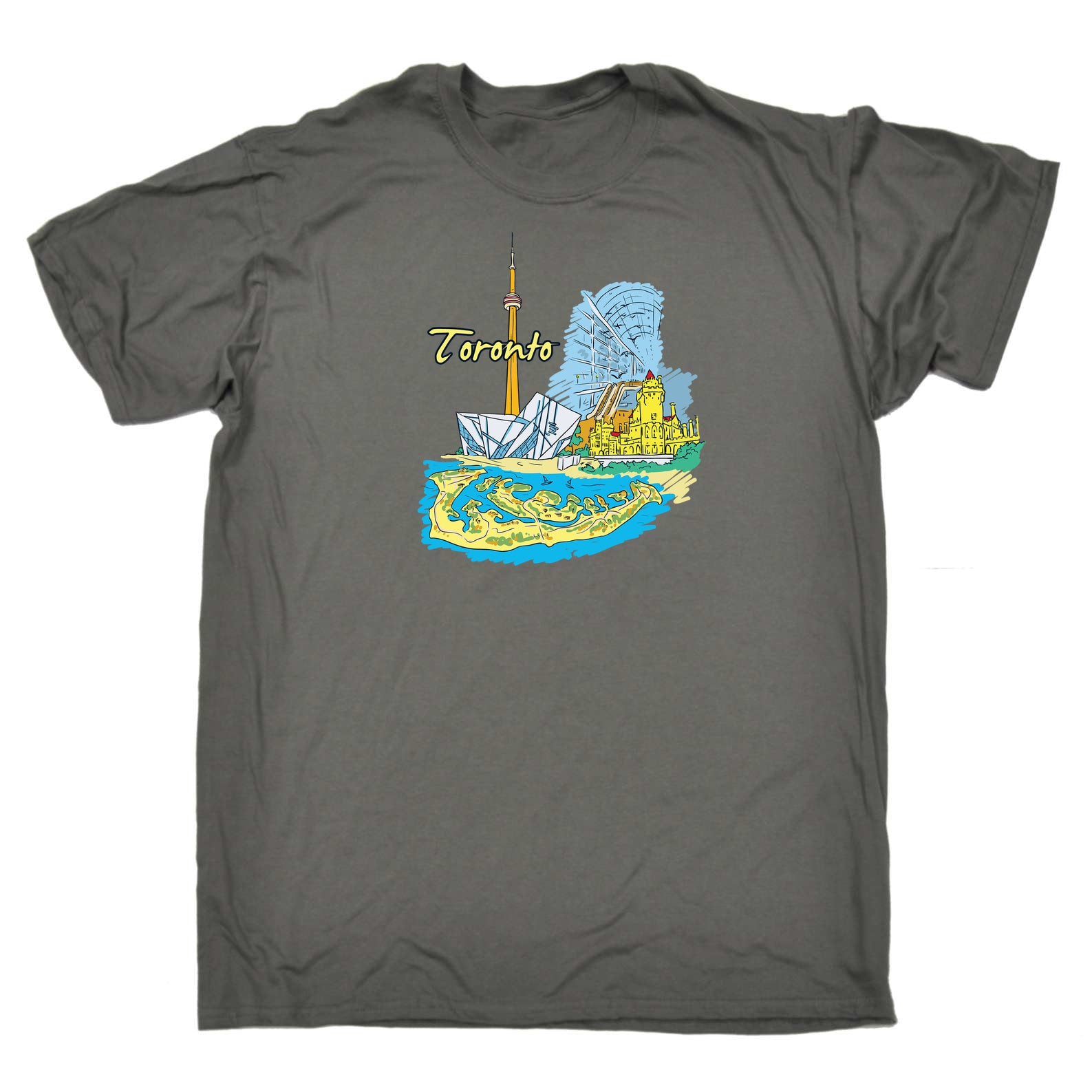 Toronto Canada Country Flag Destination - Mens 123t Funny T-Shirt Tshirts