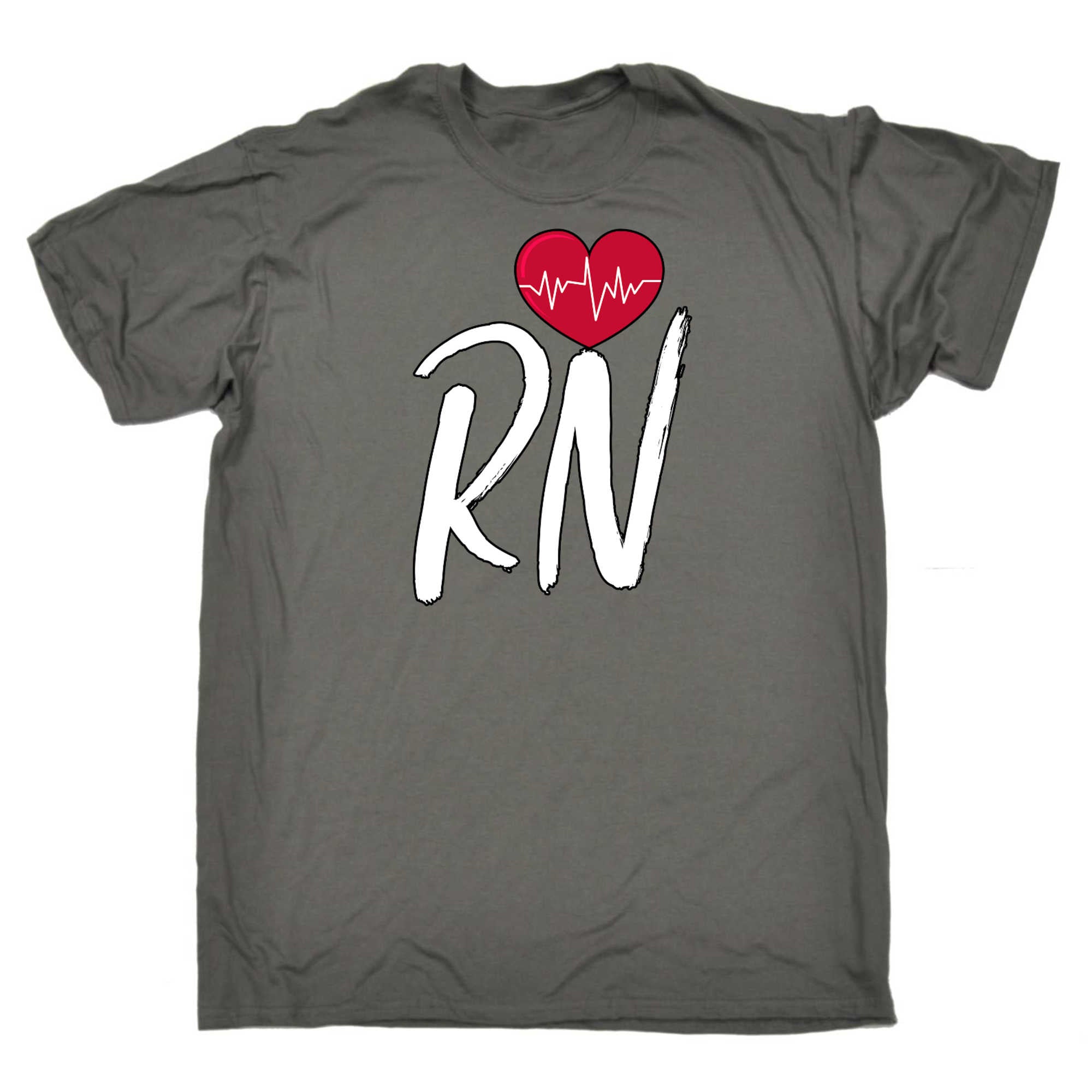 Rn Nurse Heart Nursing - Mens 123t Funny T-Shirt Tshirts