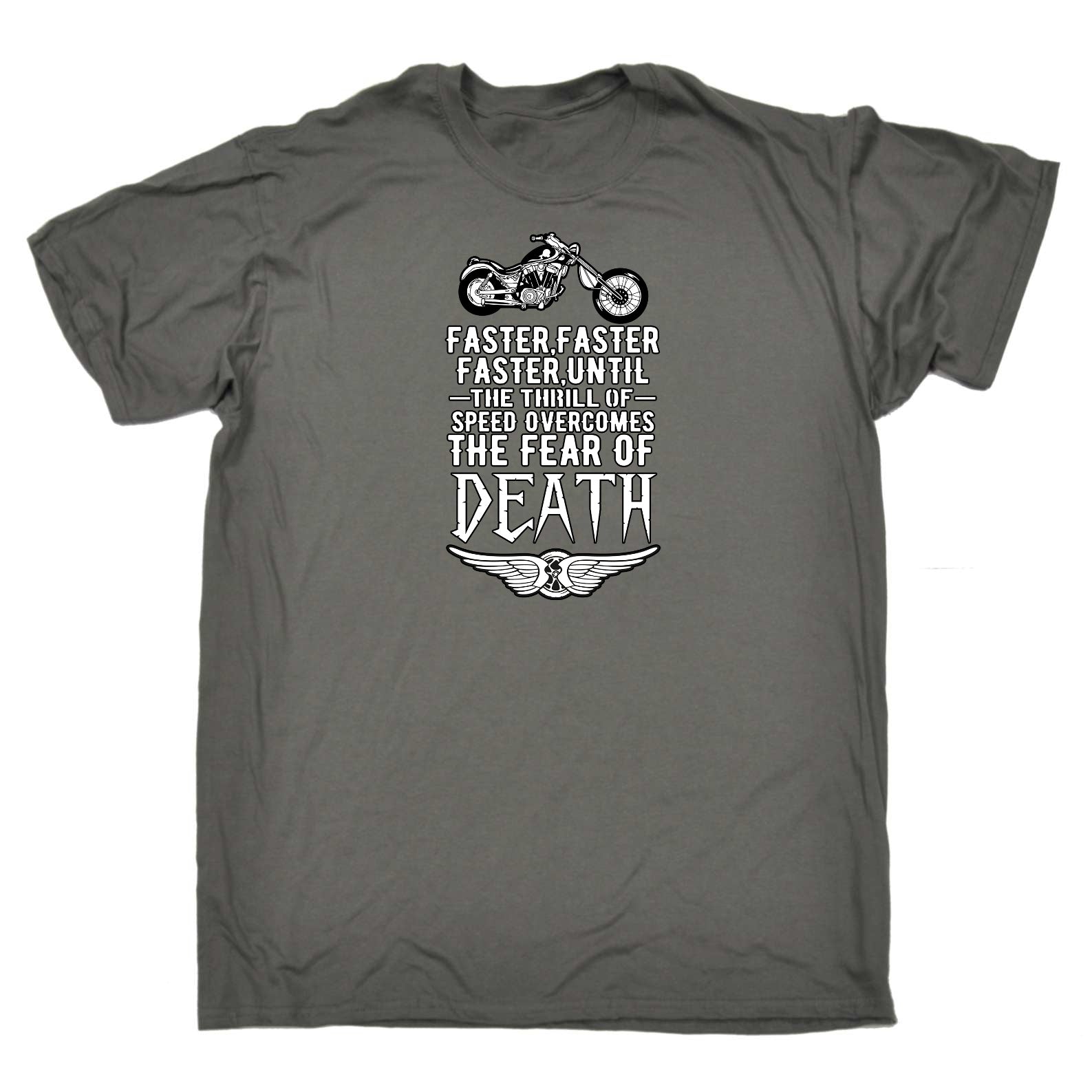 Faster Until The Trill Of Spead Motorbike Motorcycles - Mens Funny T-Shirt Tshirts