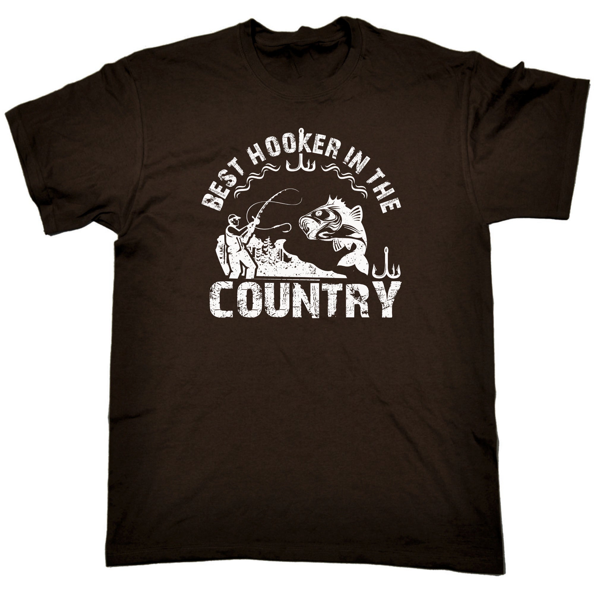 Best Hooker In The Country Fishing - Mens Funny T-Shirt Tshirts