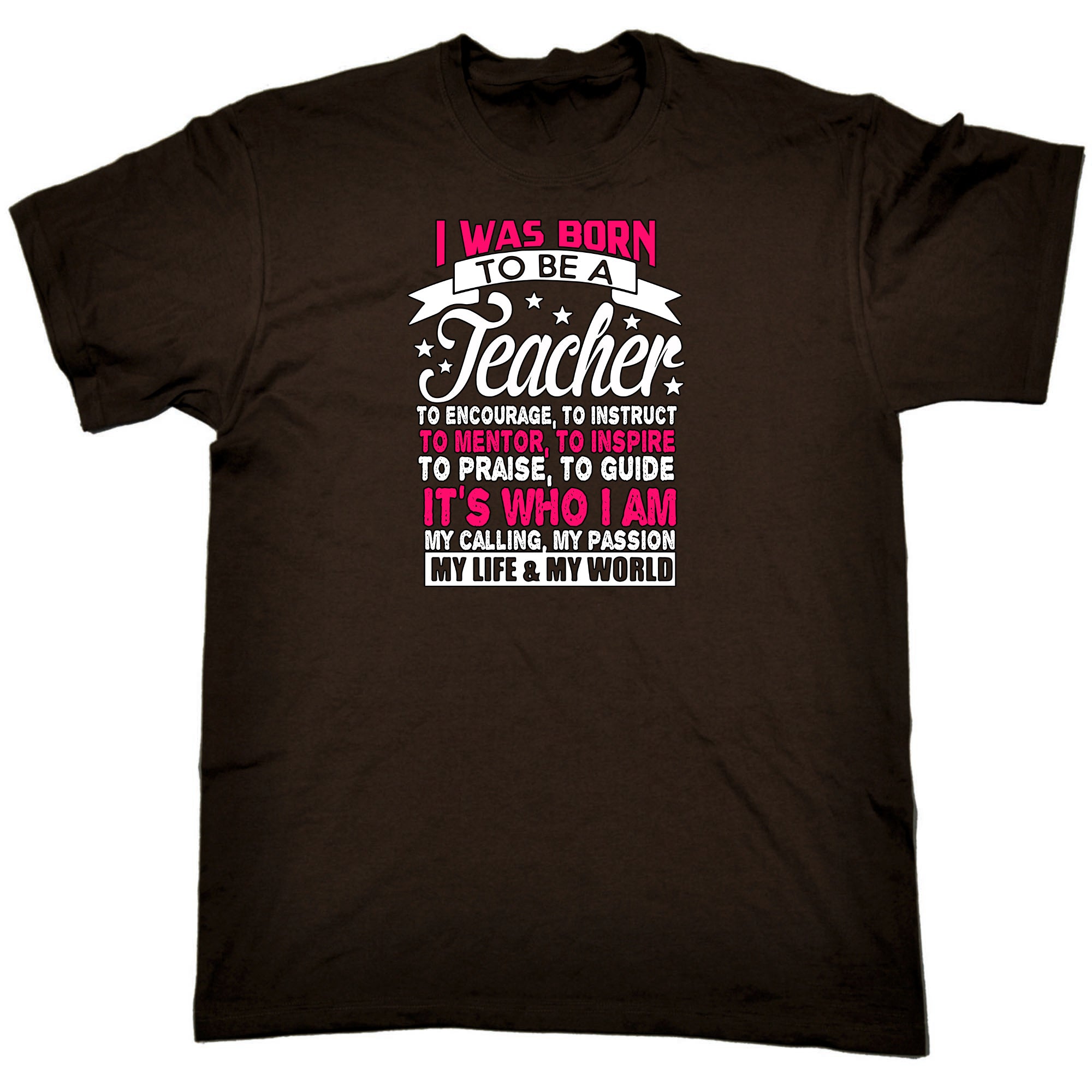 Born To Be A Teacher - Mens Funny T-Shirt Tshirts