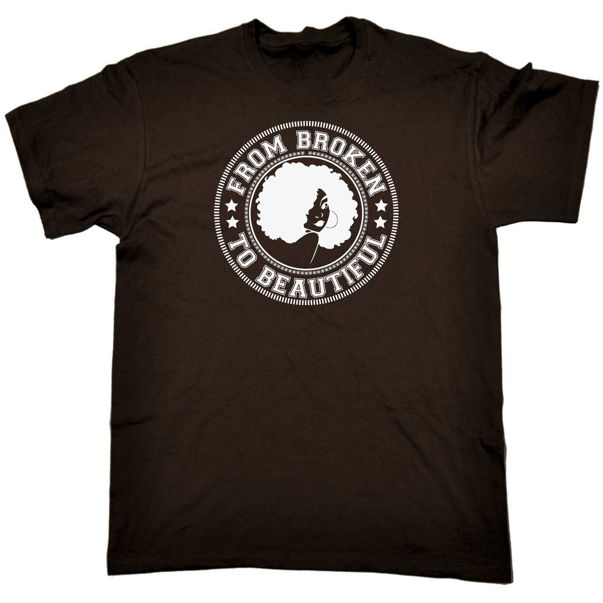 From Broken To Beautiful Afro - Mens 123t Funny T-Shirt Tshirts
