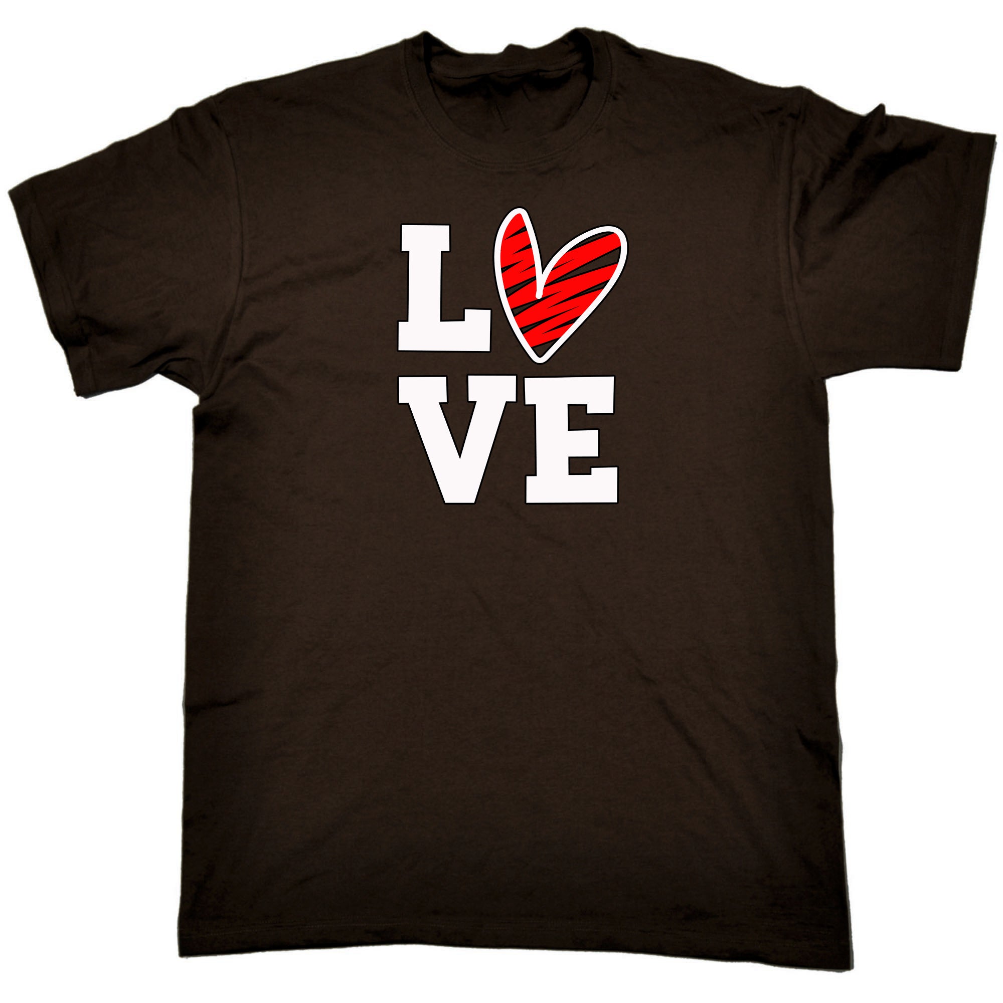 Love Heart Valentines - Mens 123t Funny T-Shirt Tshirts