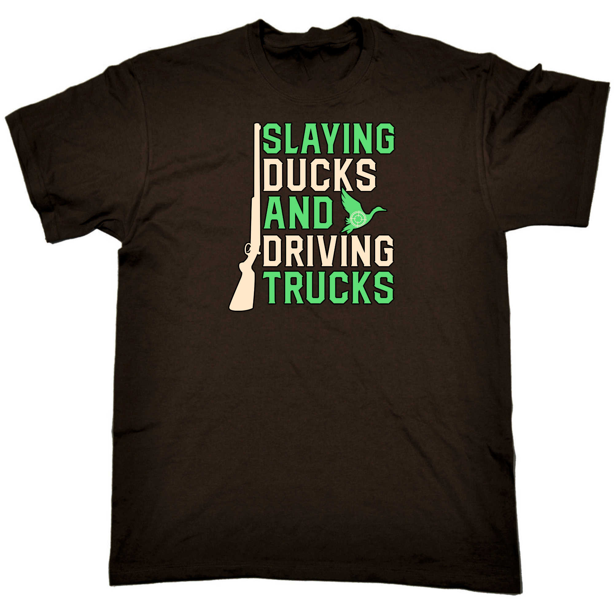 Slaying Ducks And Driving Trucks Truck Driver - Mens 123t Funny T-Shirt Tshirts