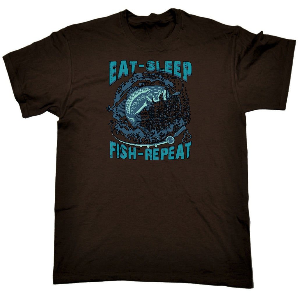 Eat Sleep Fish Repeat Fishing - Mens Funny T-Shirt Tshirts