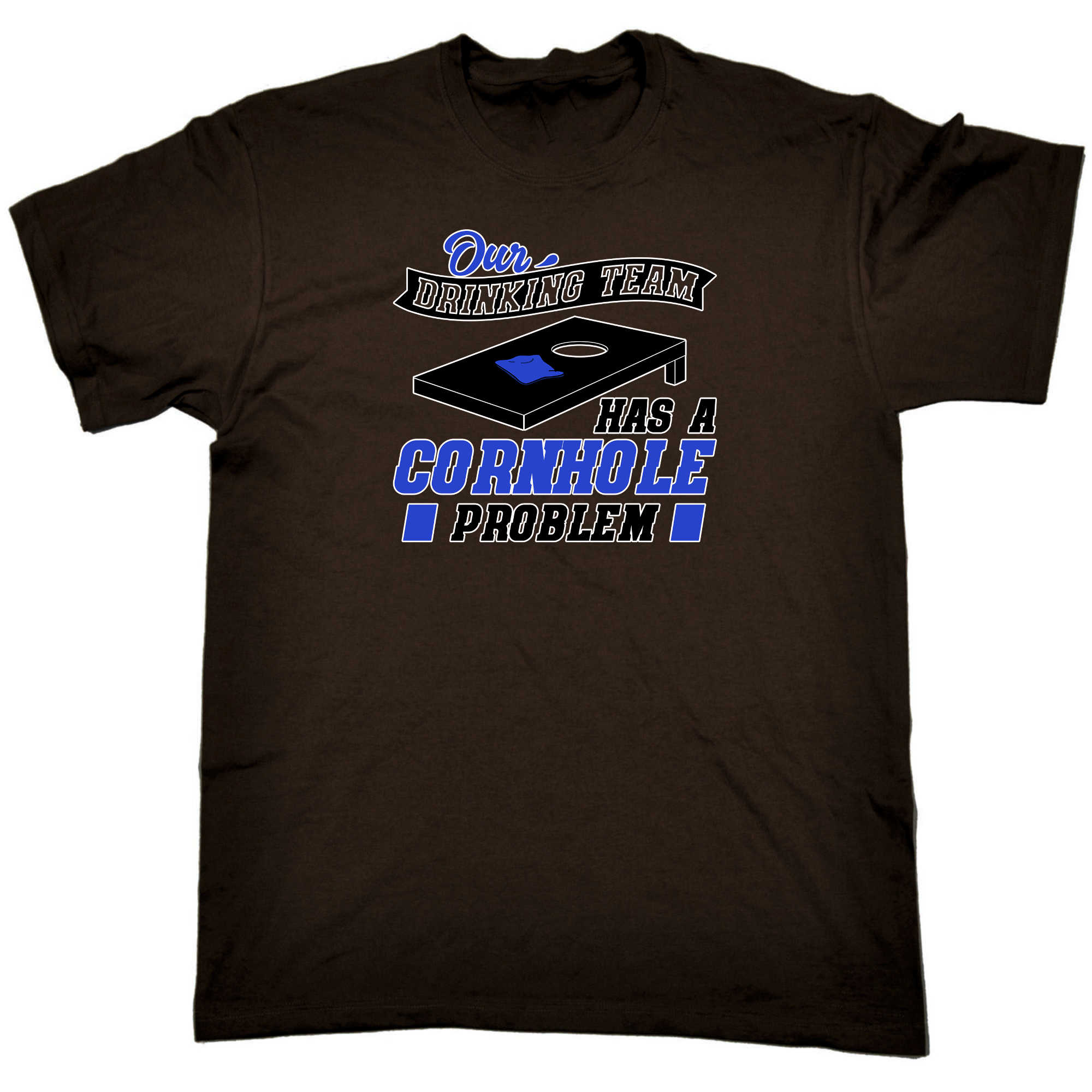 Our Drinking Team Has A Cornhole Problem - Mens 123t Funny T-Shirt Tshirts