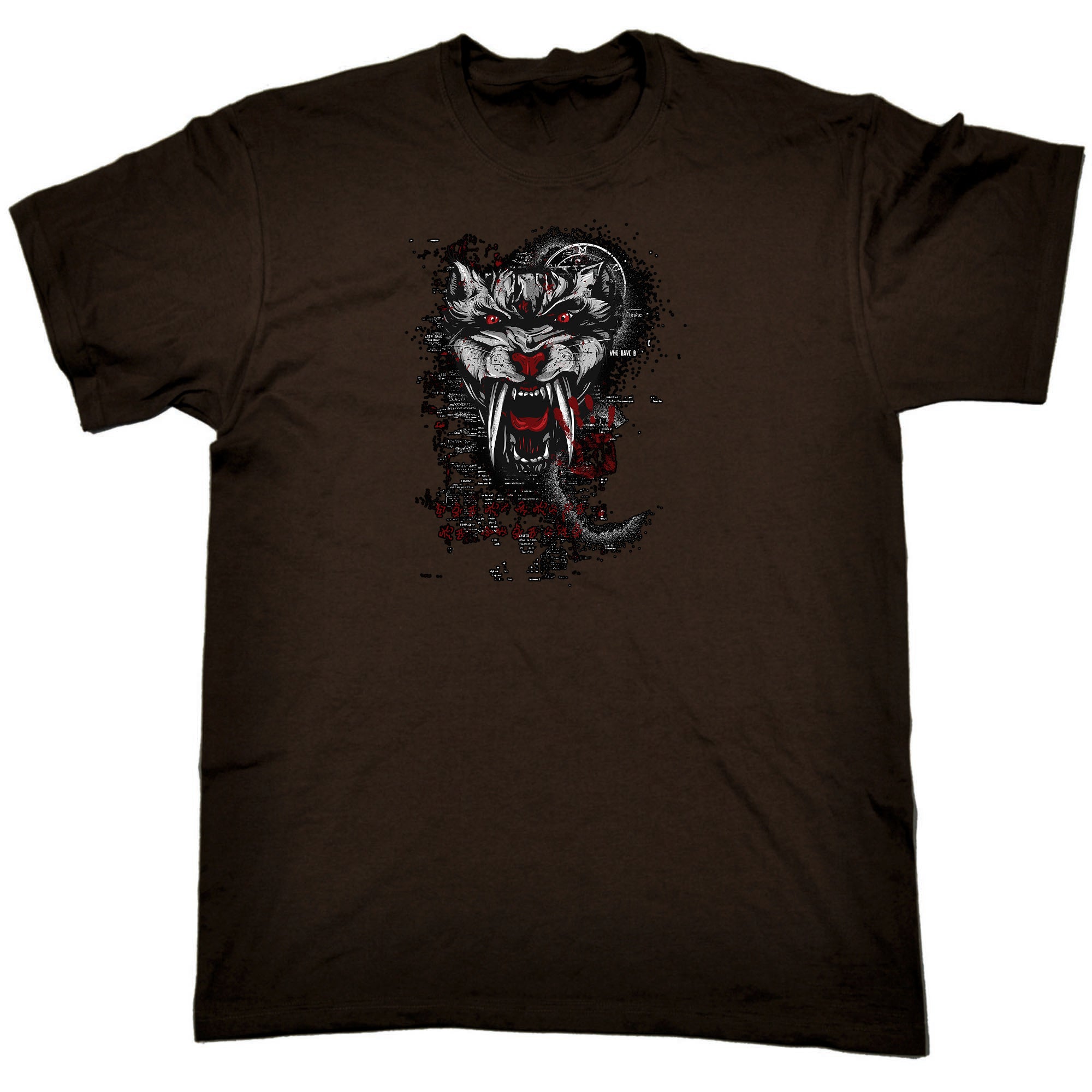 Fang Tiger - Mens Funny T-Shirt Tshirts
