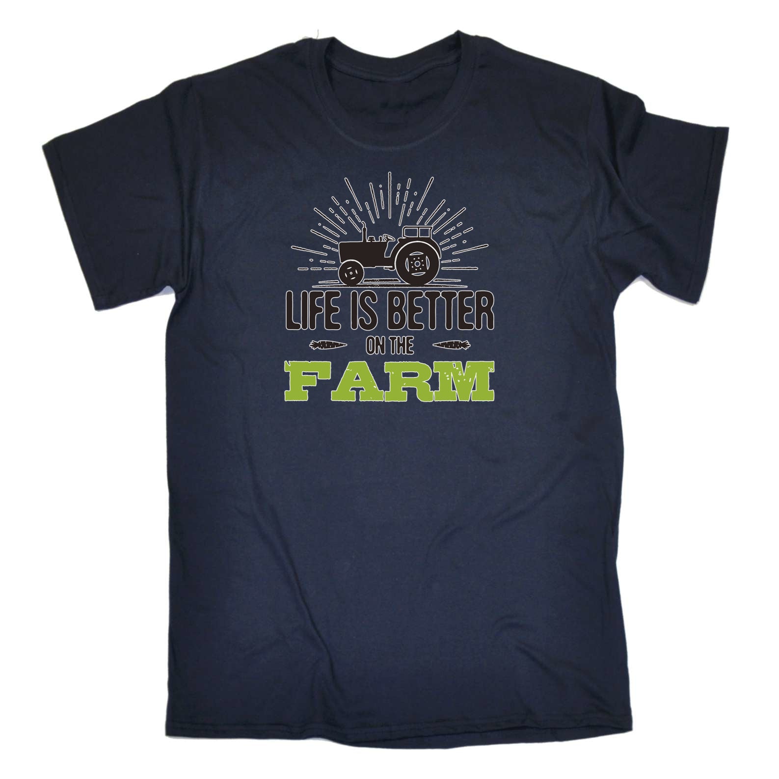 Life Is Better On The Farm Tractor - Mens 123t Funny T-Shirt Tshirts
